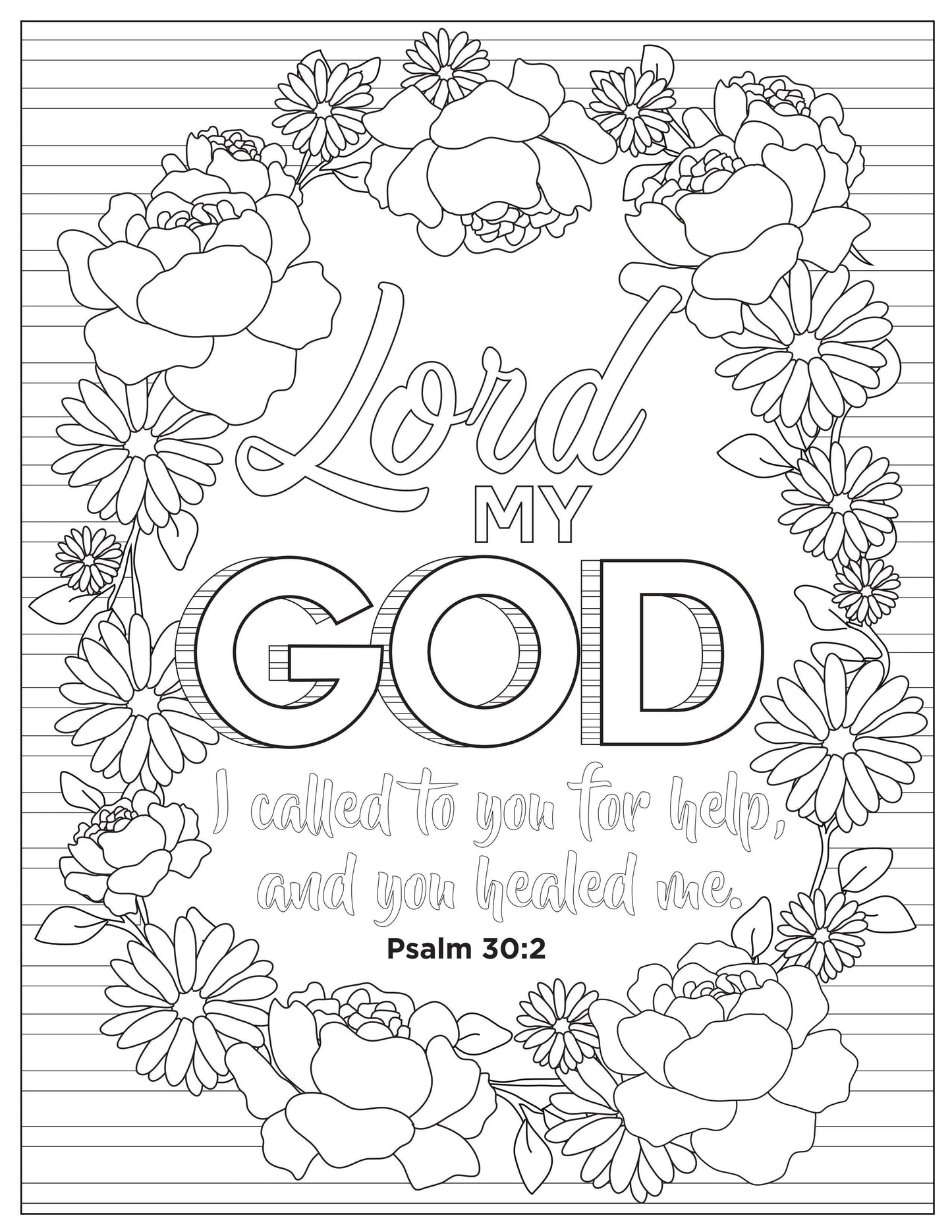 Book of Psalms: 37 Page Bible Coloring Book (download only) - Sunday School Store