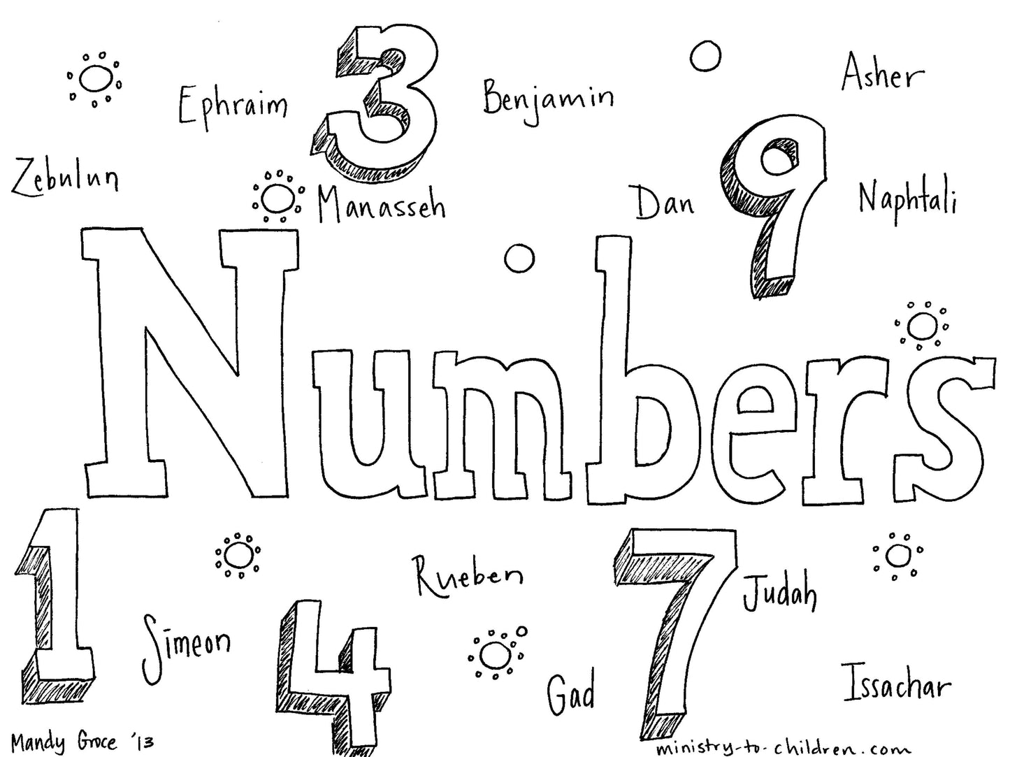 Books of the Bible Coloring Book - 66 Pages (download only) - Sunday School Store