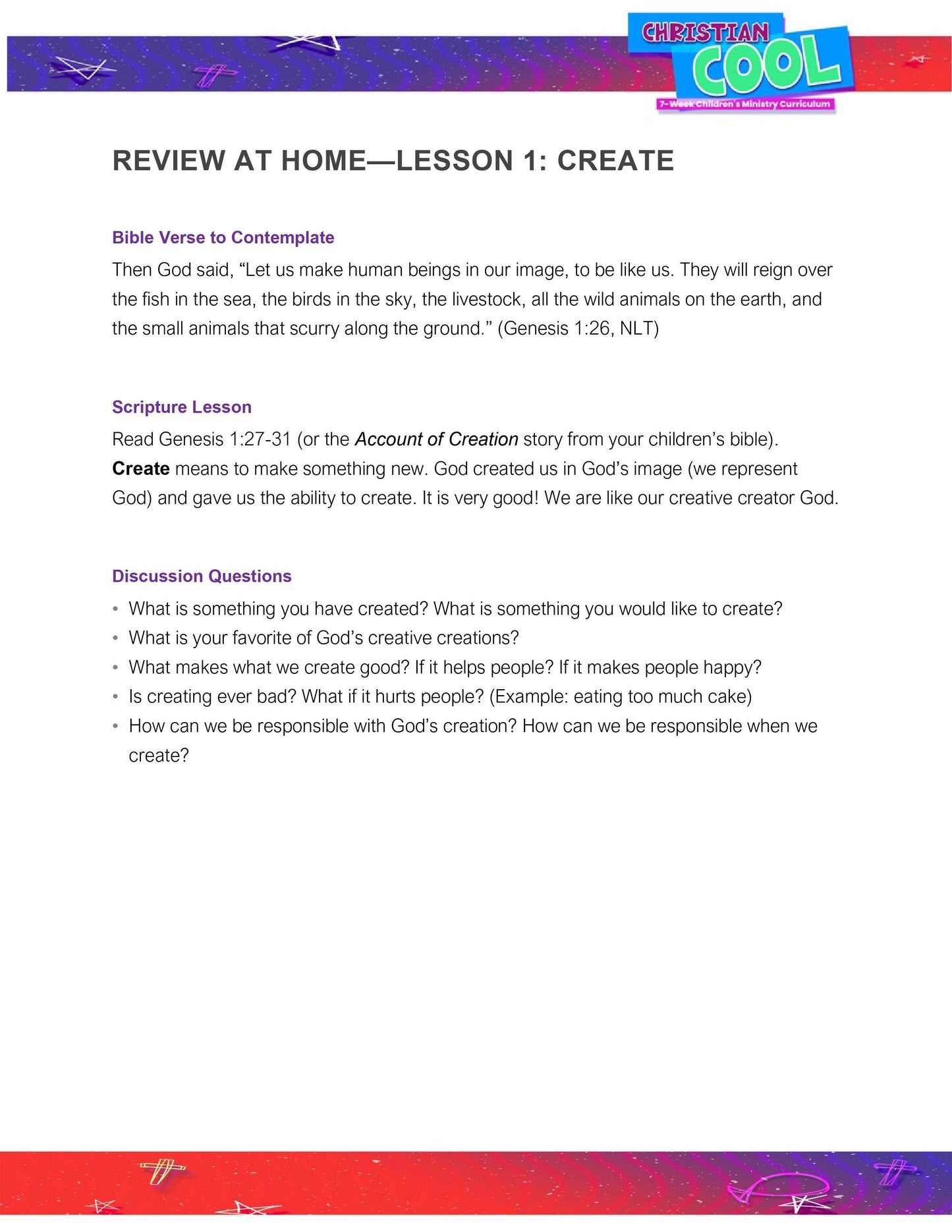 Christian Cool: Free Sample Lesson (download only) - Sunday School Store