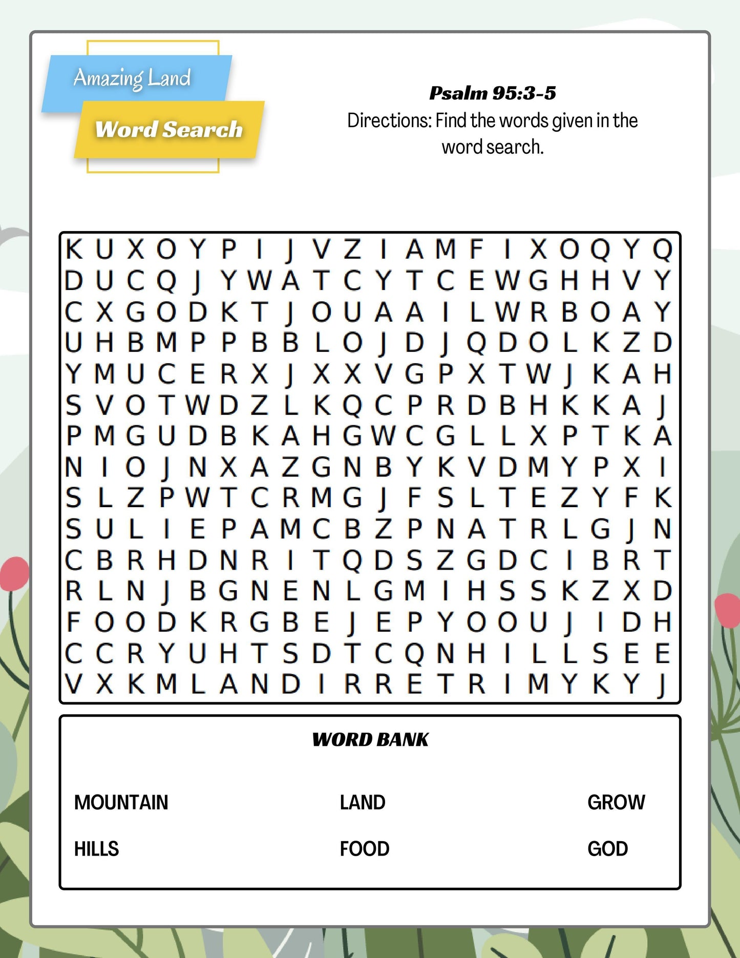 Amazing Nature: 7-Lesson Sunday School Curriculum (download only) - Sunday School Store