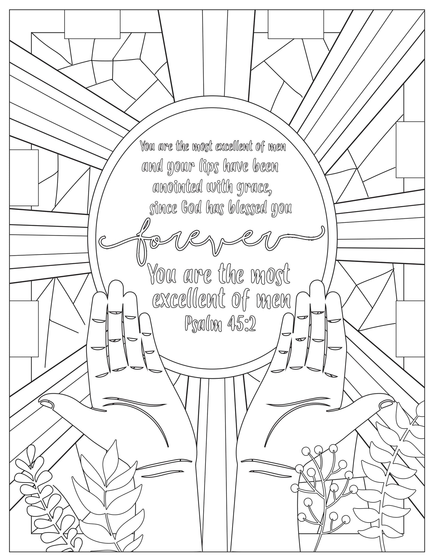 Book of Psalms: 37 Page Bible Coloring Book (download only) - Sunday School Store