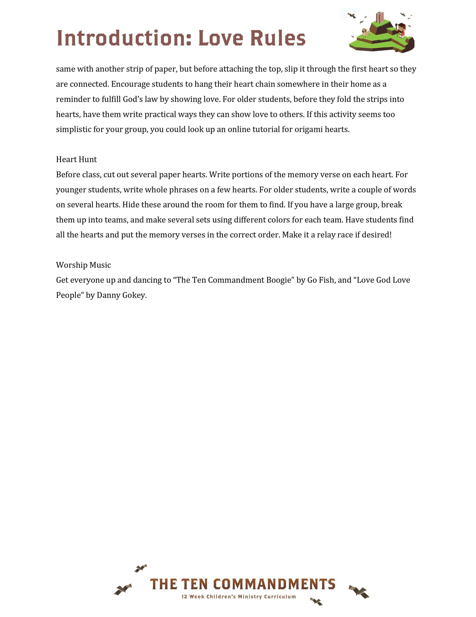 The Ten Commandments: Free Sample Lesson (download only) - Sunday School Store