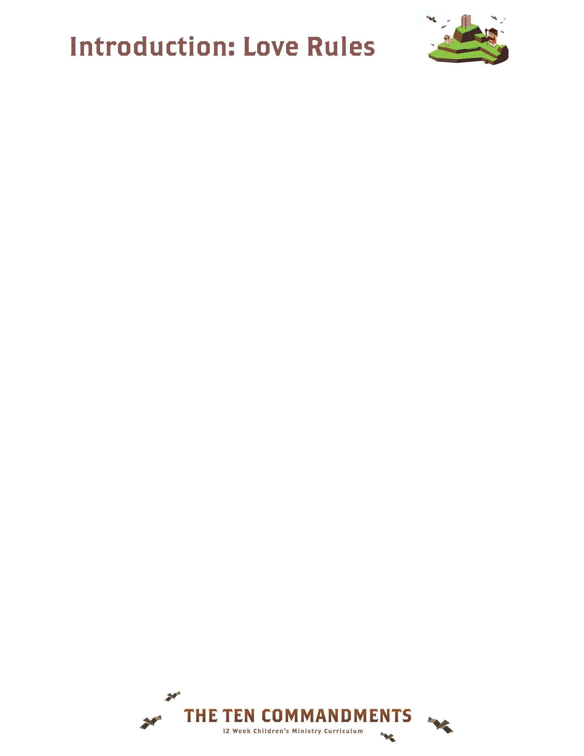 The Ten Commandments: Free Sample Lesson (download only) - Sunday School Store