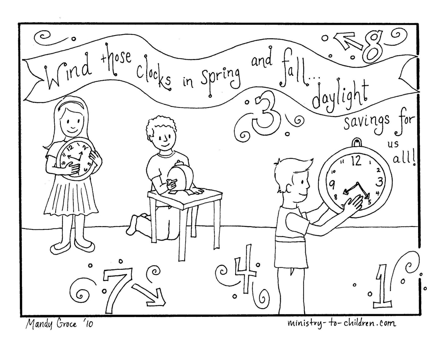 New Year Coloring Pages - Calendar, Seasons, and Daily Routine - 40 Page Download - Sunday School Store
