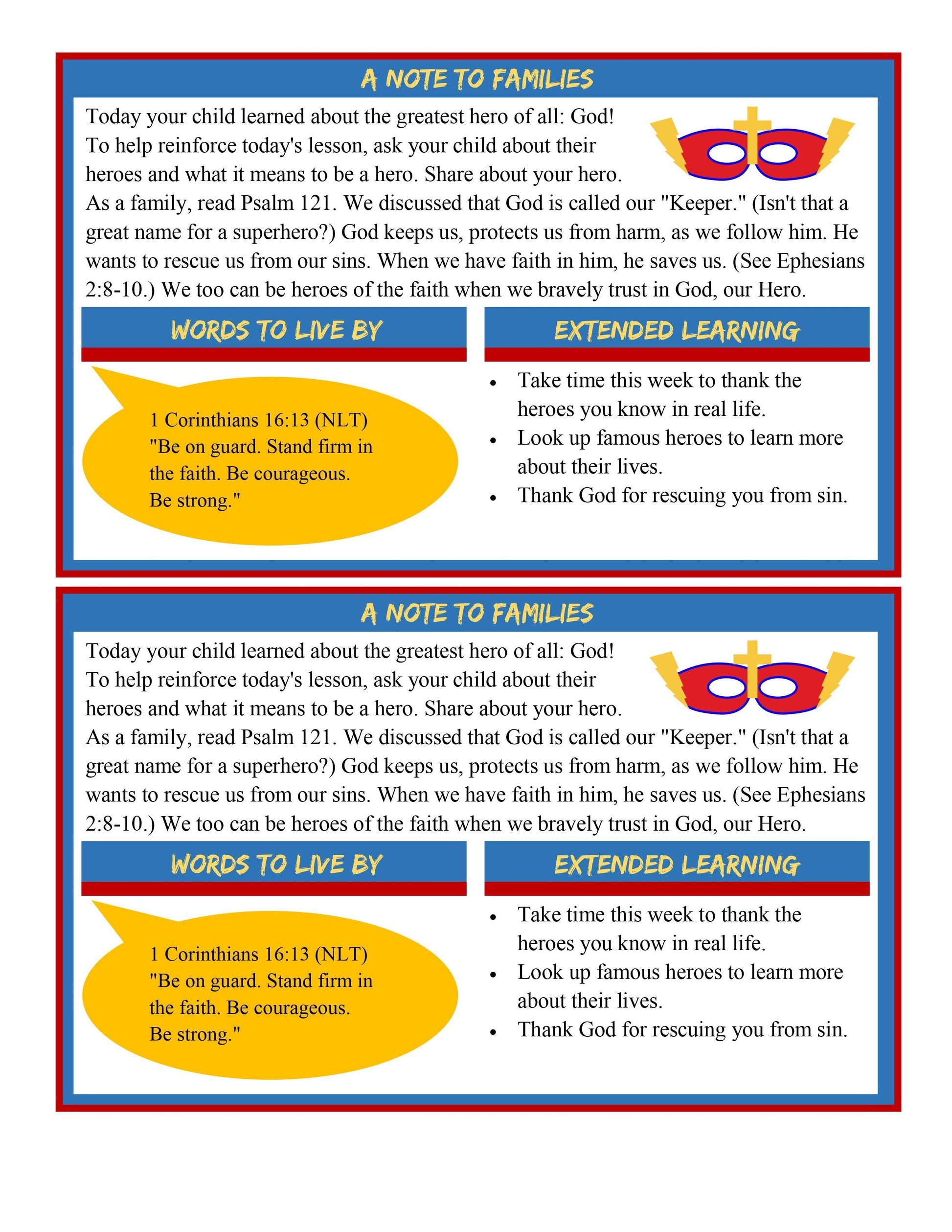 Bible Heroes: FREE Sample Lesson (download only) - Sunday School Store