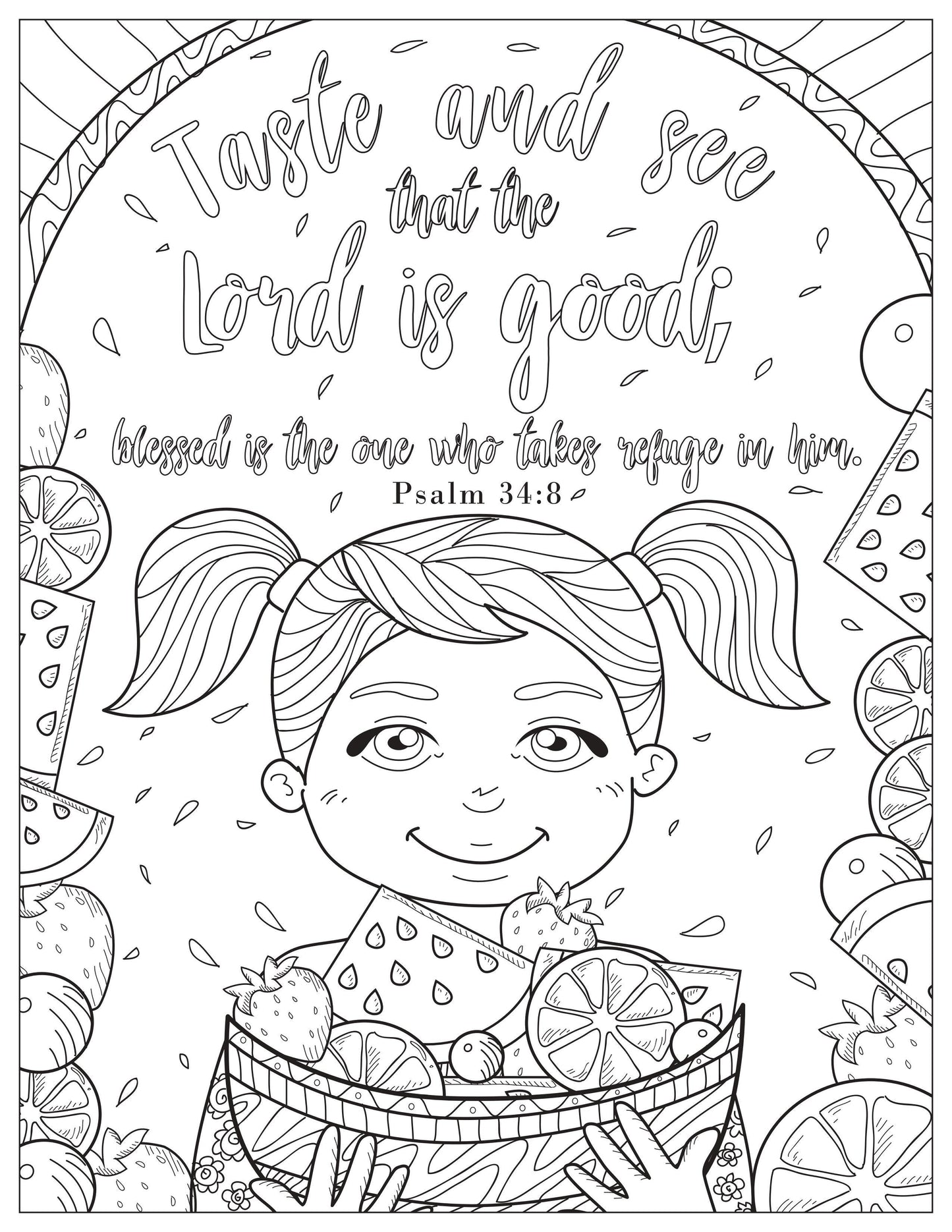 Book of Psalms: 37 Page Bible Coloring Book (download only) - Sunday School Store