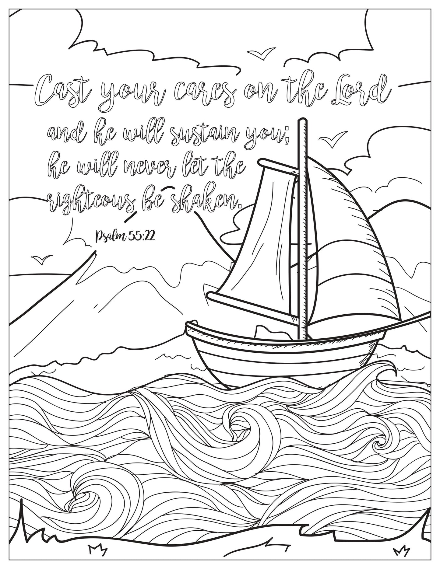 Book of Psalms: 37 Page Bible Coloring Book (download only) - Sunday School Store