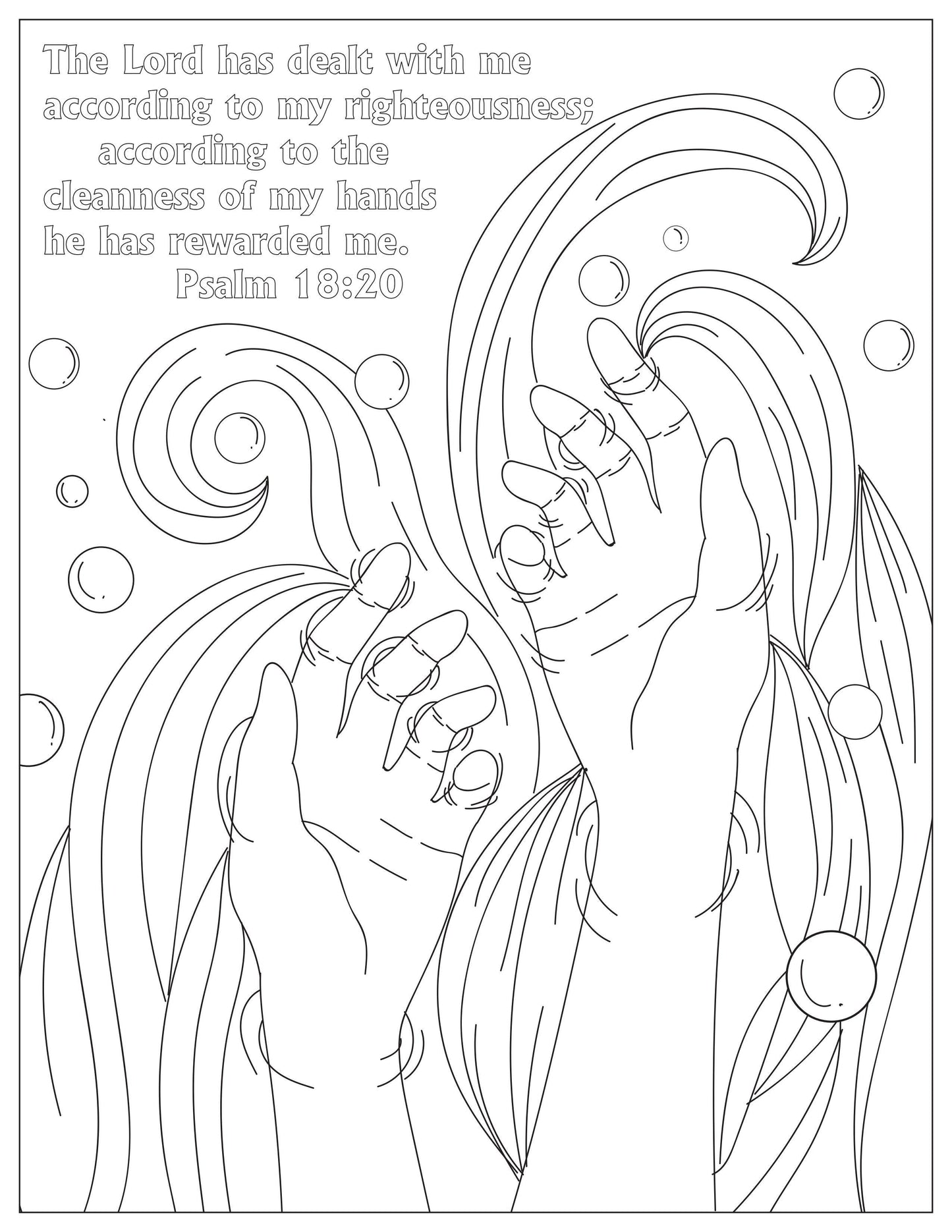 Book of Psalms: 37 Page Bible Coloring Book (download only) - Sunday School Store