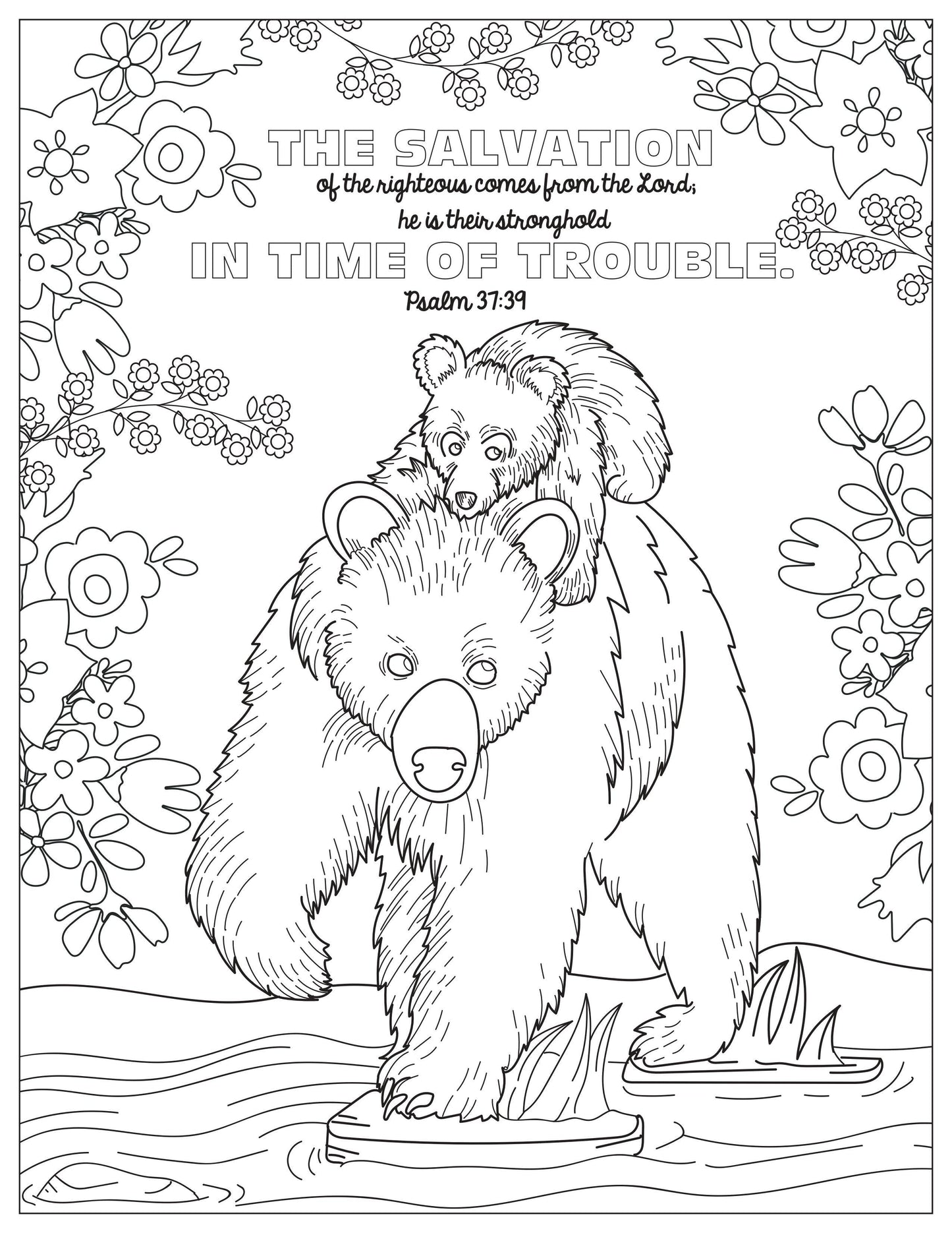 Book of Psalms: 37 Page Bible Coloring Book (download only) - Sunday School Store