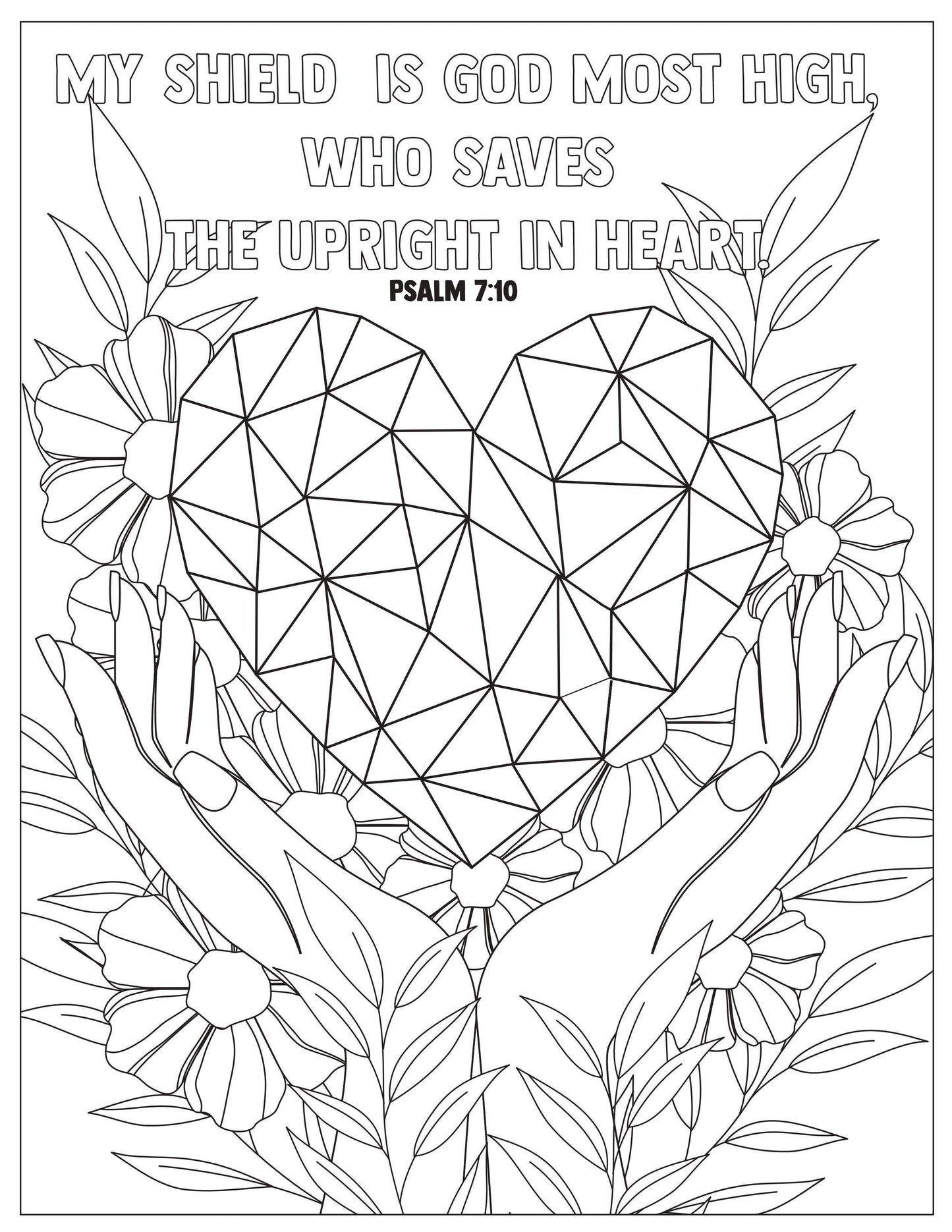 Book of Psalms: 37 Page Bible Coloring Book (download only) - Sunday School Store