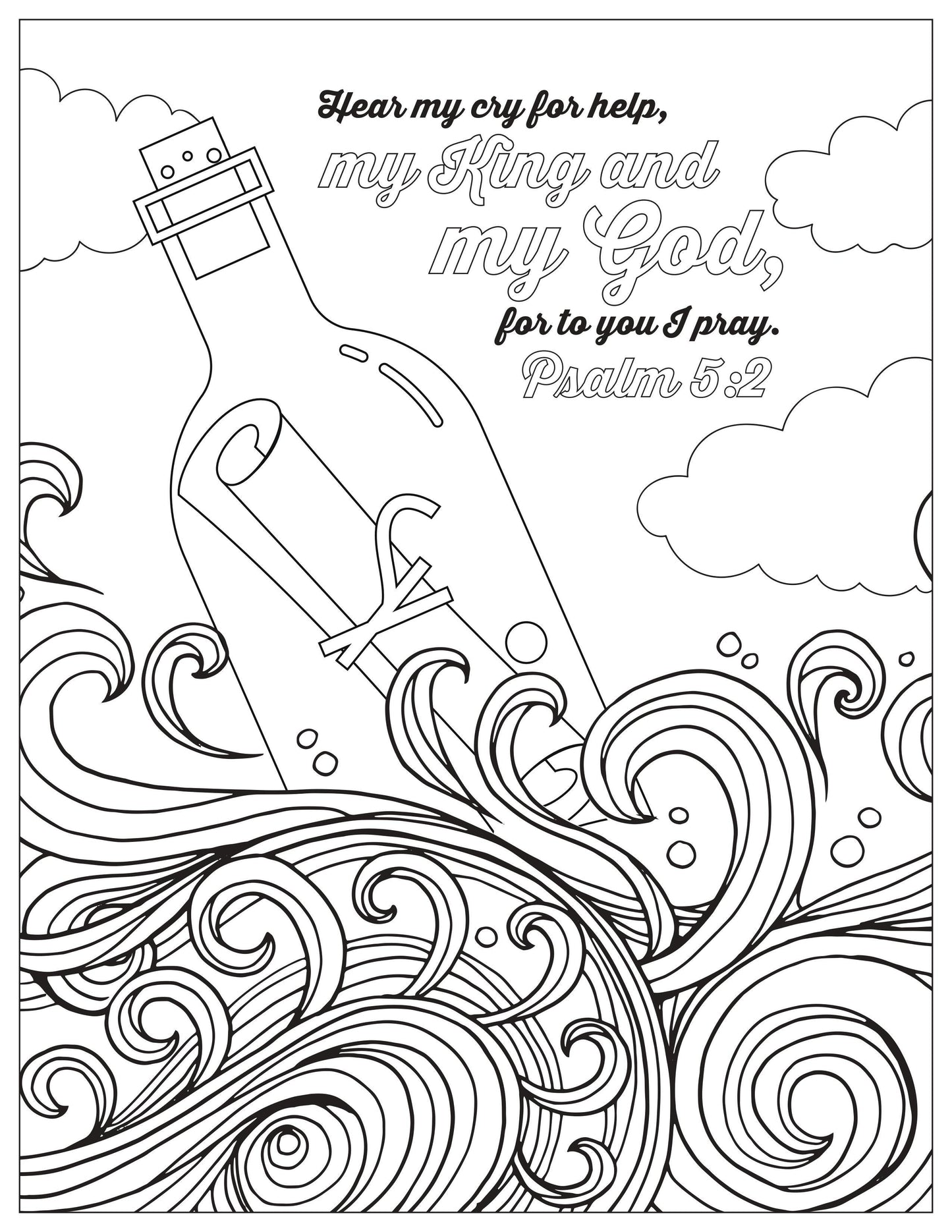 Book of Psalms: 37 Page Bible Coloring Book (download only) - Sunday School Store