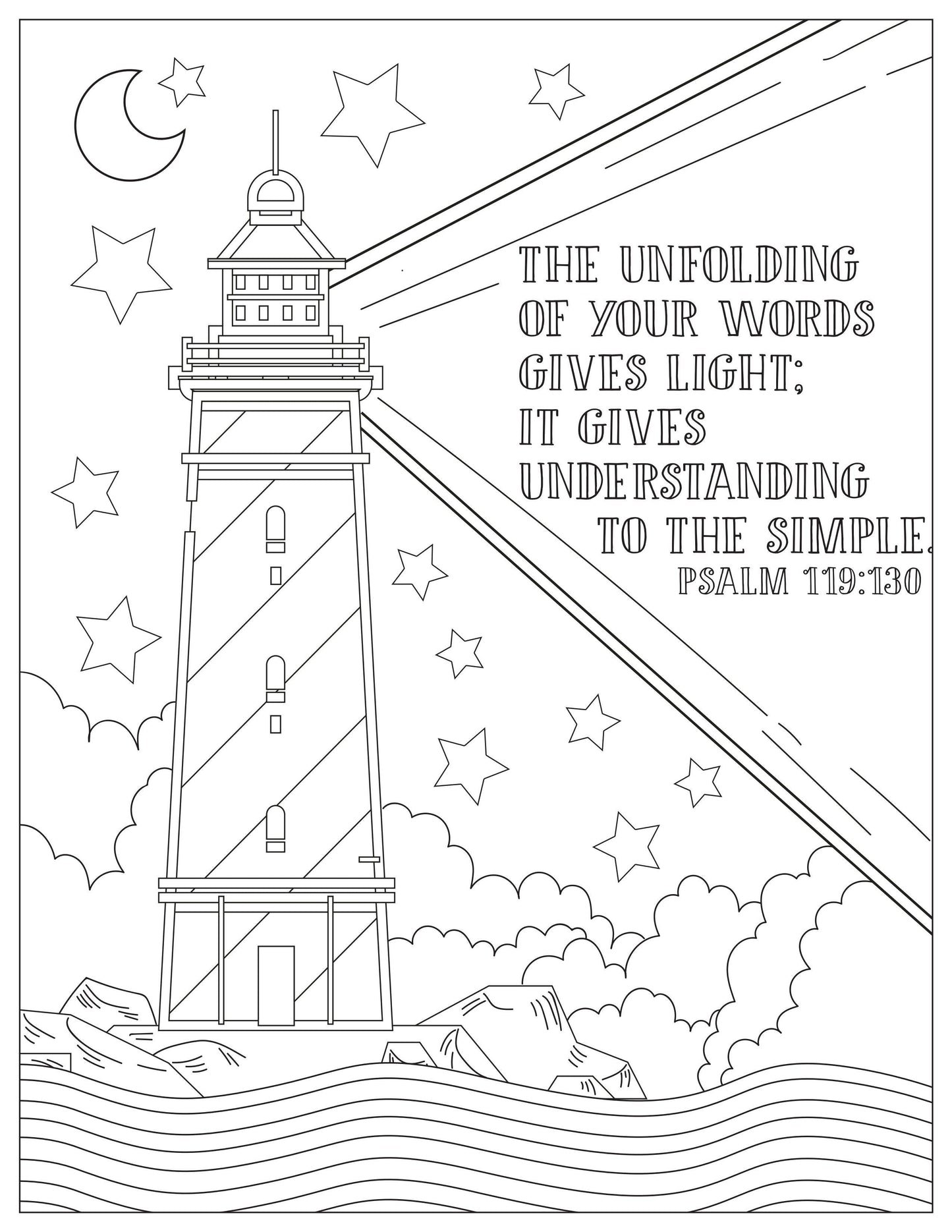 Book of Psalms: 37 Page Bible Coloring Book (download only) - Sunday School Store