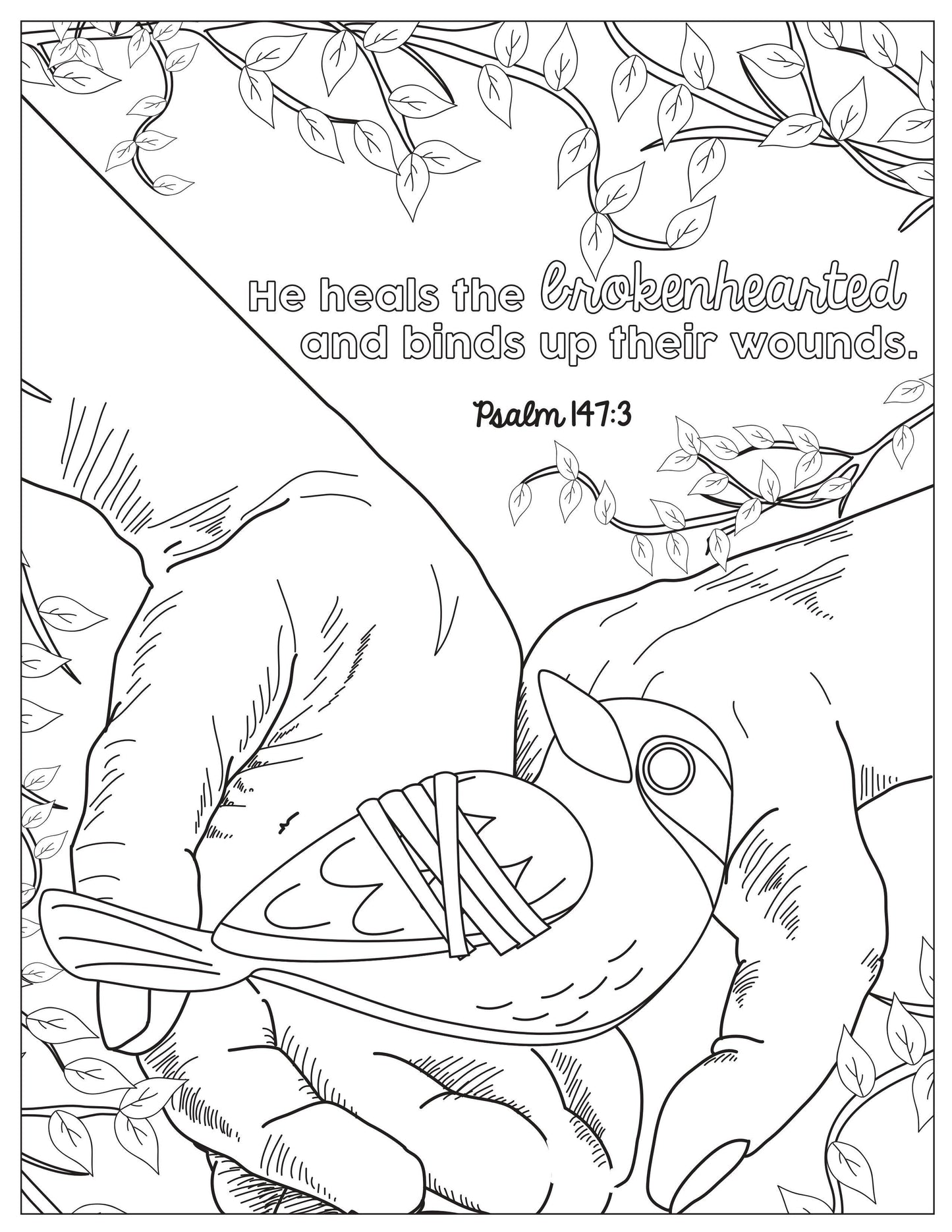 Book of Psalms: 37 Page Bible Coloring Book (download only) - Sunday School Store