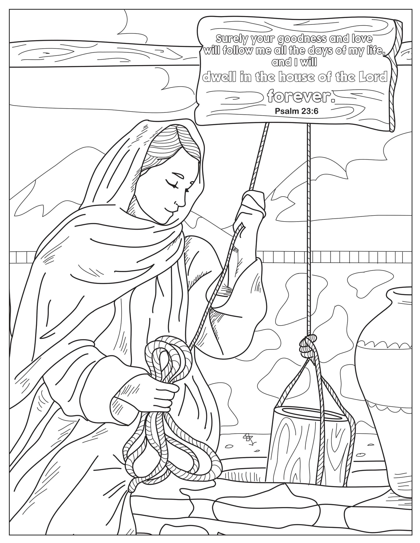 Book of Psalms: 37 Page Bible Coloring Book (download only) - Sunday School Store
