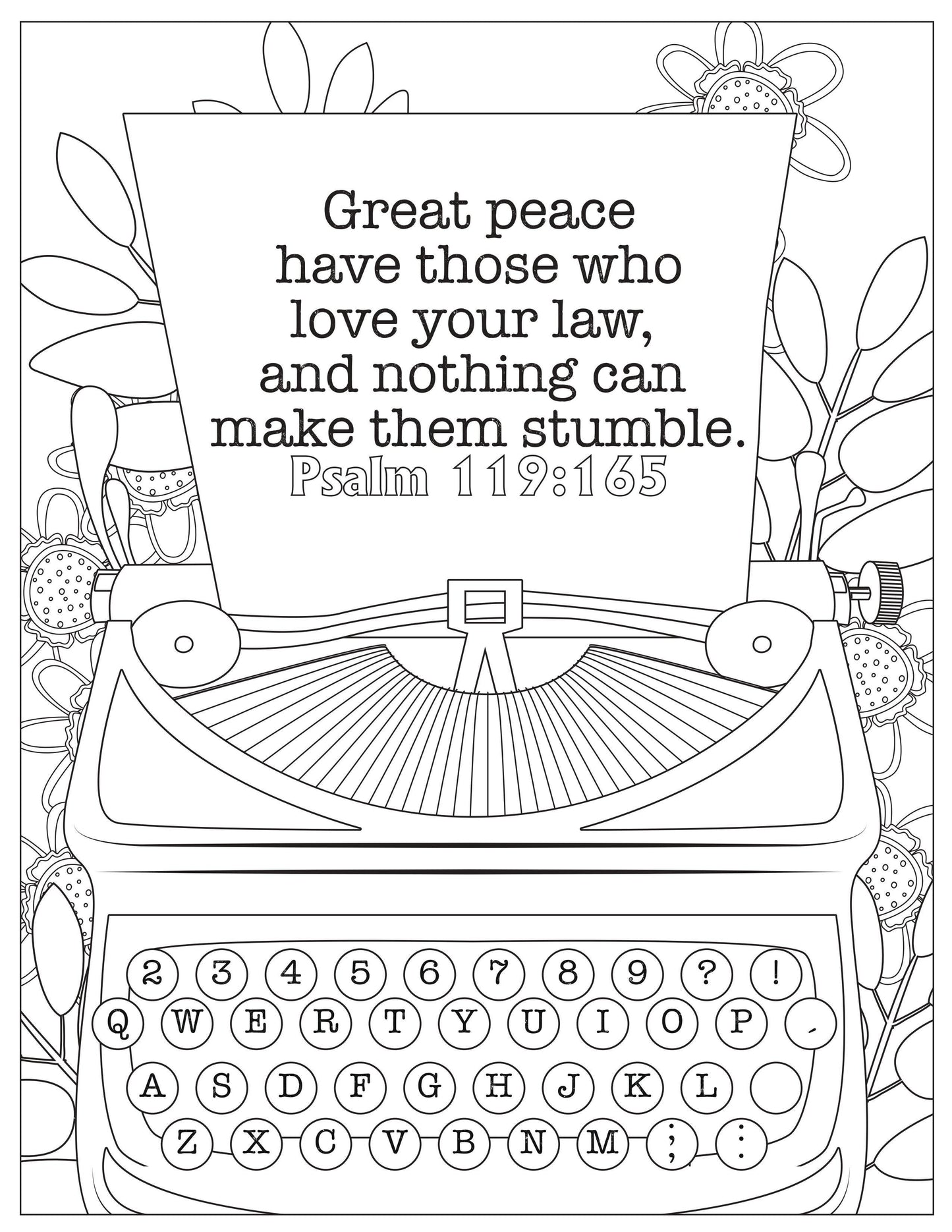 Book of Psalms: 37 Page Bible Coloring Book (download only) - Sunday School Store