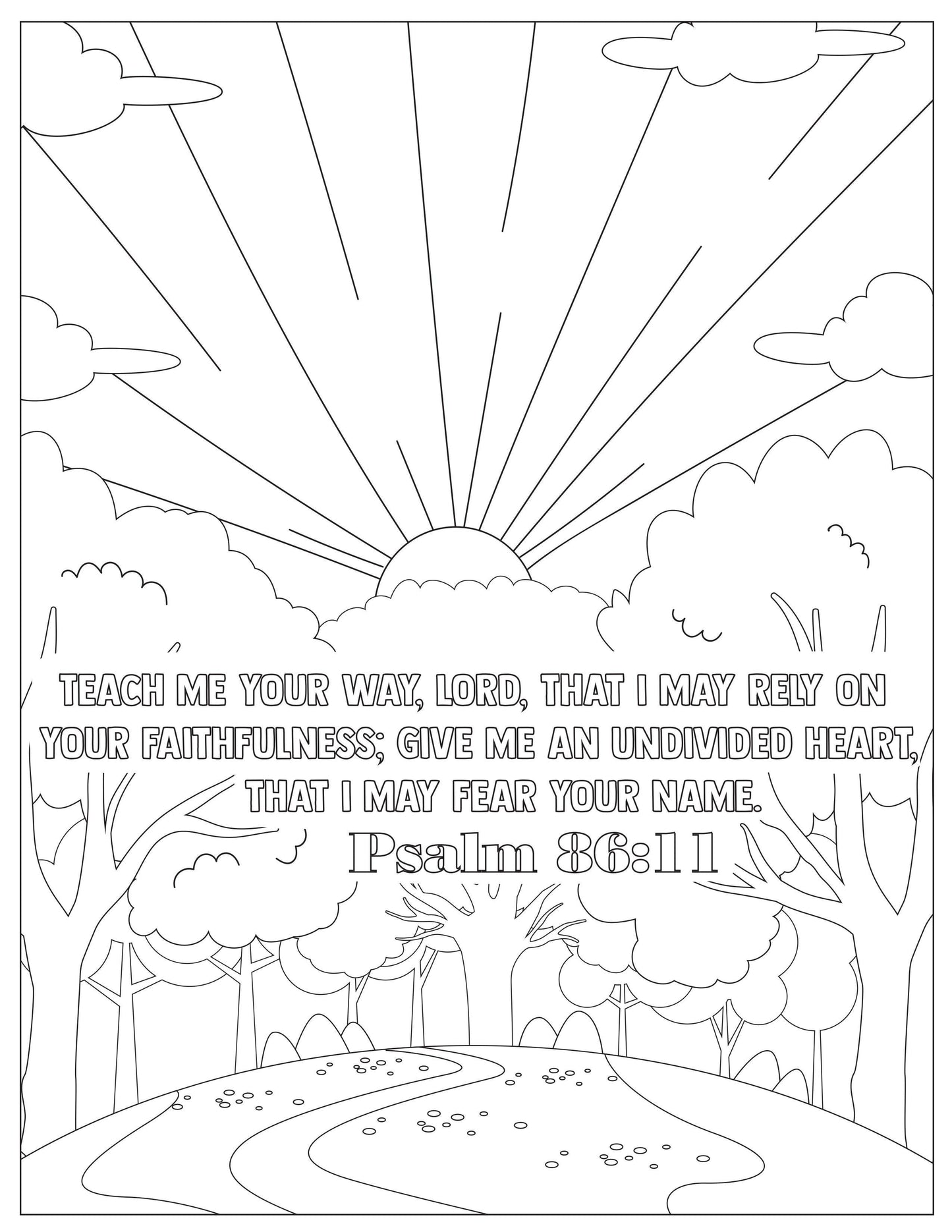 Book of Psalms: 37 Page Bible Coloring Book (download only) - Sunday School Store