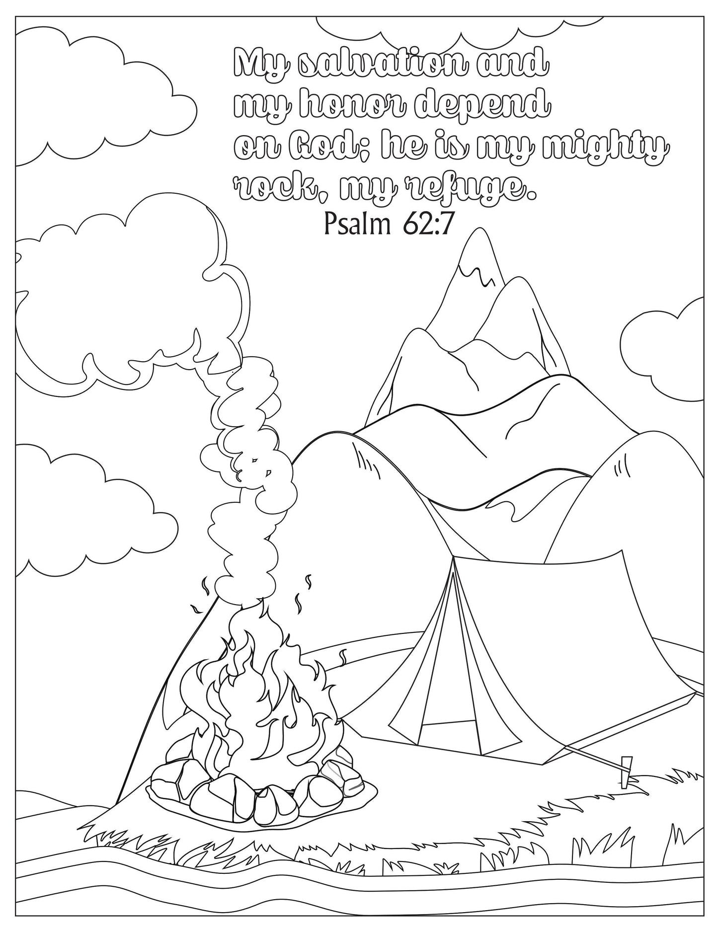 Book of Psalms: 37 Page Bible Coloring Book (download only) - Sunday School Store