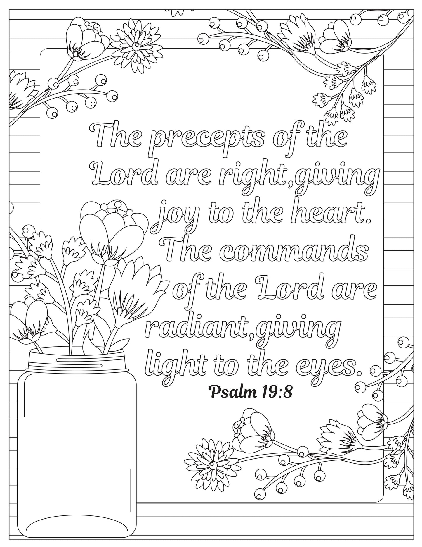Book of Psalms: 37 Page Bible Coloring Book (download only) - Sunday School Store