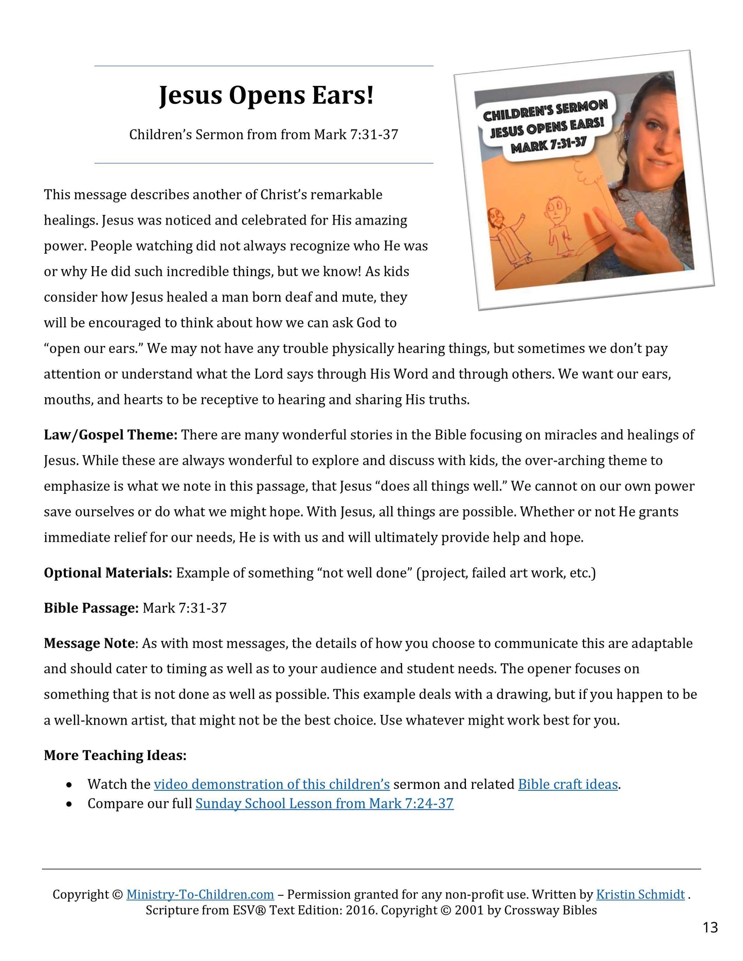 50 Object Lesson Children's Sermon Bundle (Free Download) - Sunday School Store