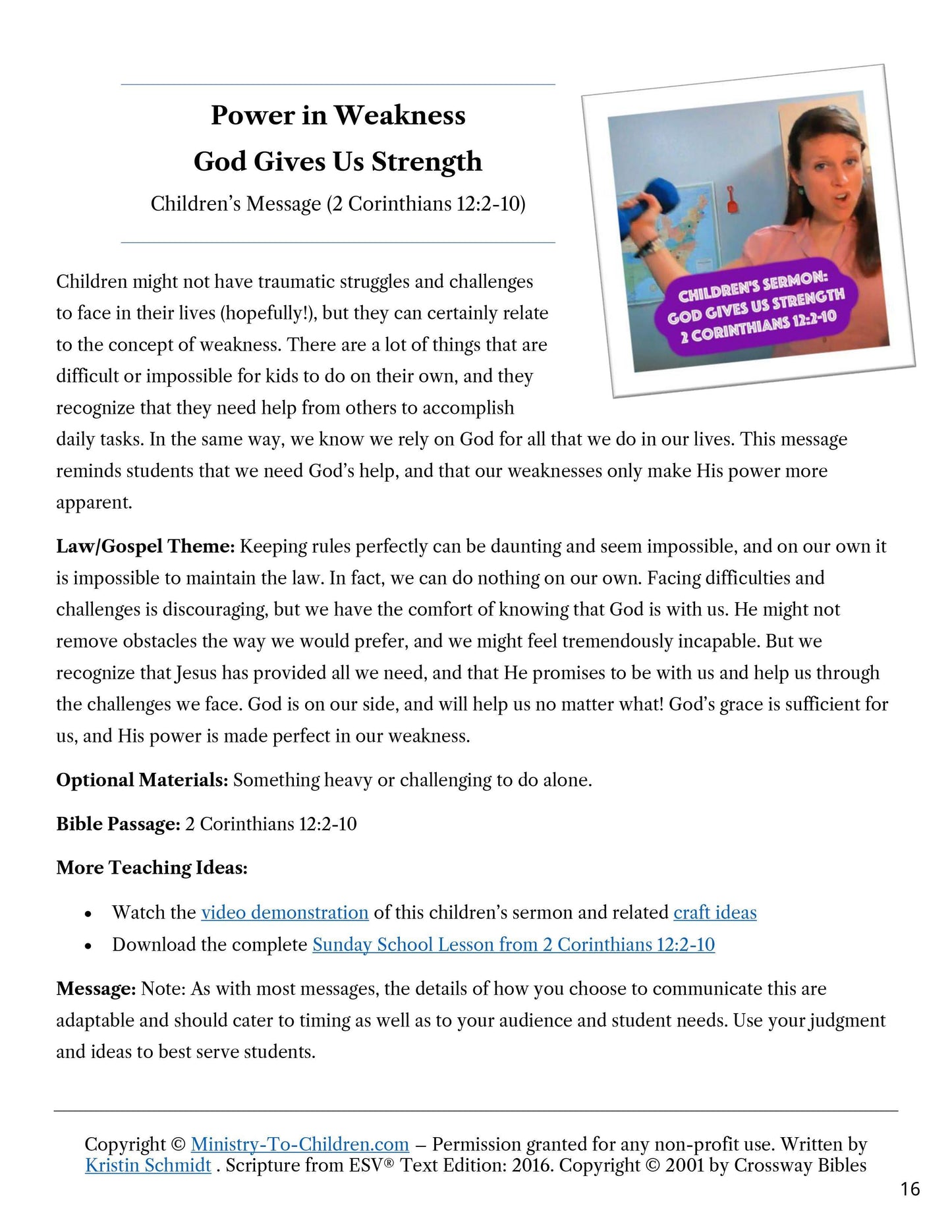 50 Object Lesson Children's Sermon Bundle (Free Download) - Sunday School Store