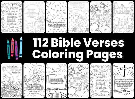 112 Bible Verses Coloring Pages for Kids - Sunday School Store