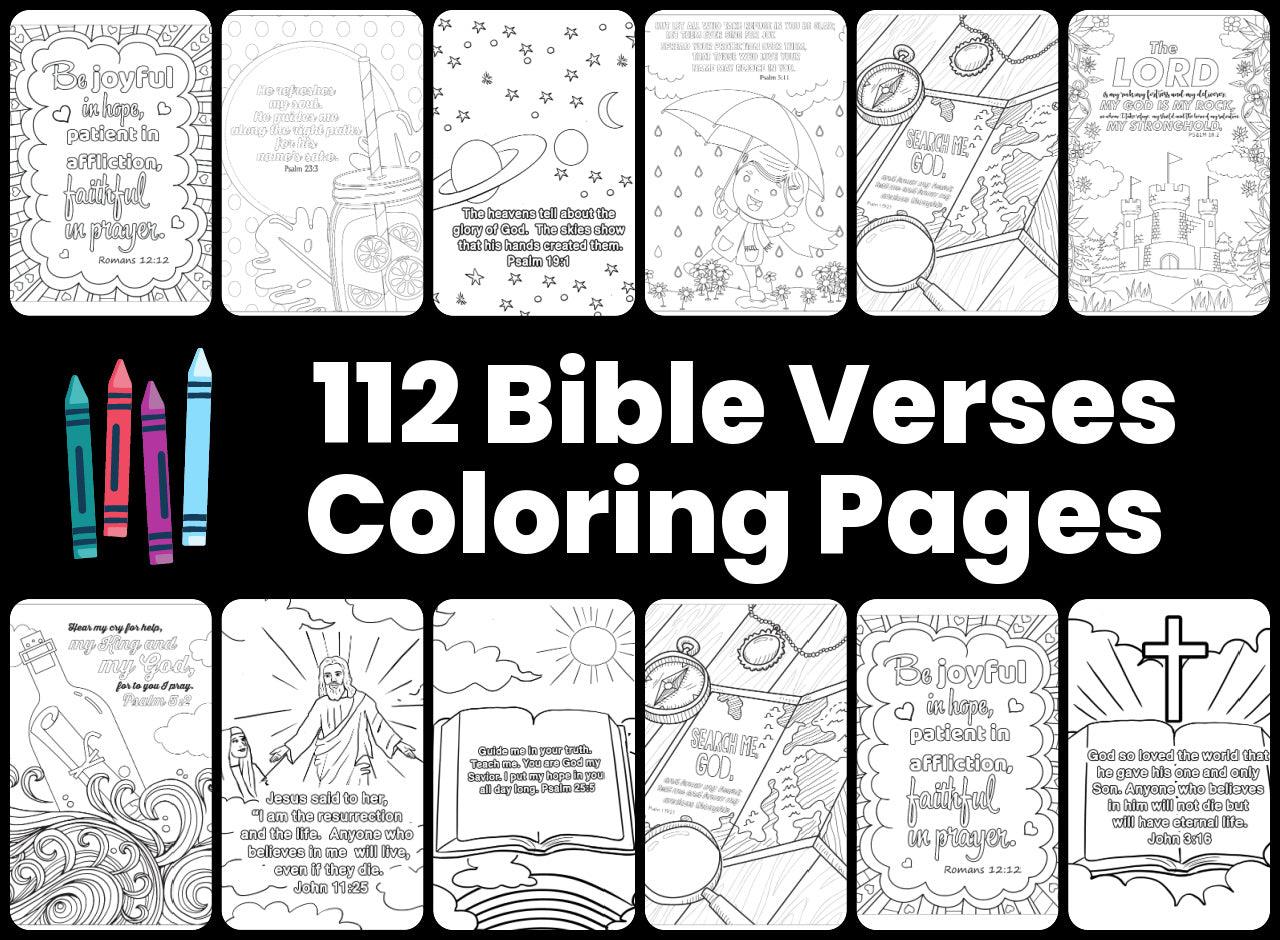 112 Bible Verses Coloring Pages for Kids - Sunday School Store 