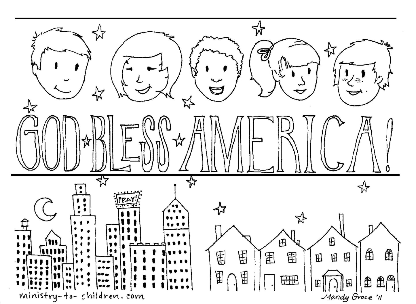 Patriotic Independence Printables (FREE) Coloring Pages for the 4th of July (6 Pages) download only - Sunday School Store 