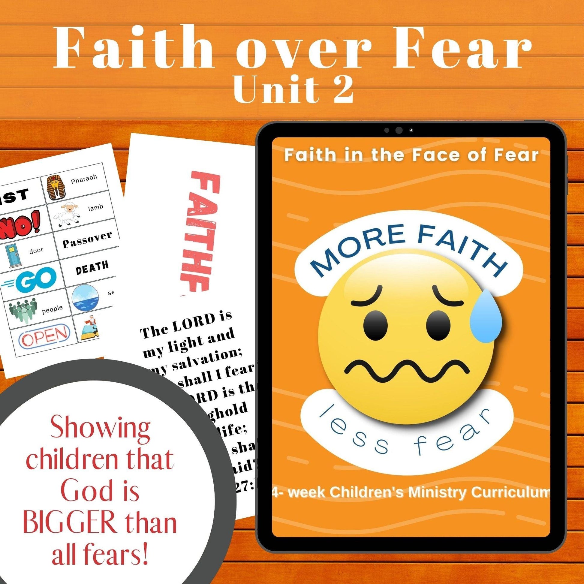 More FAITH Less FEAR: 4-Week Children's Ministry Curriculum  (download only) - Sunday School Store
