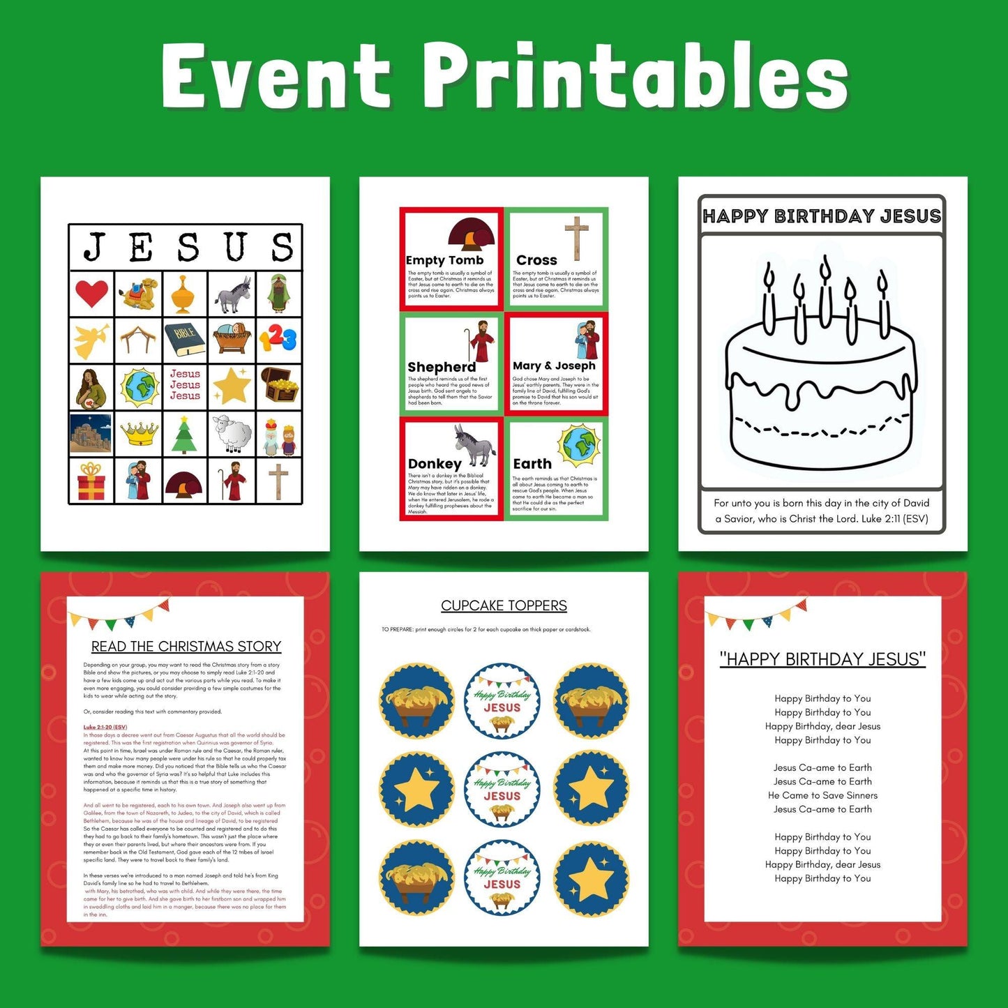 Jesus Birthday Party - Christmas Event for Church or Home - Sunday School Store