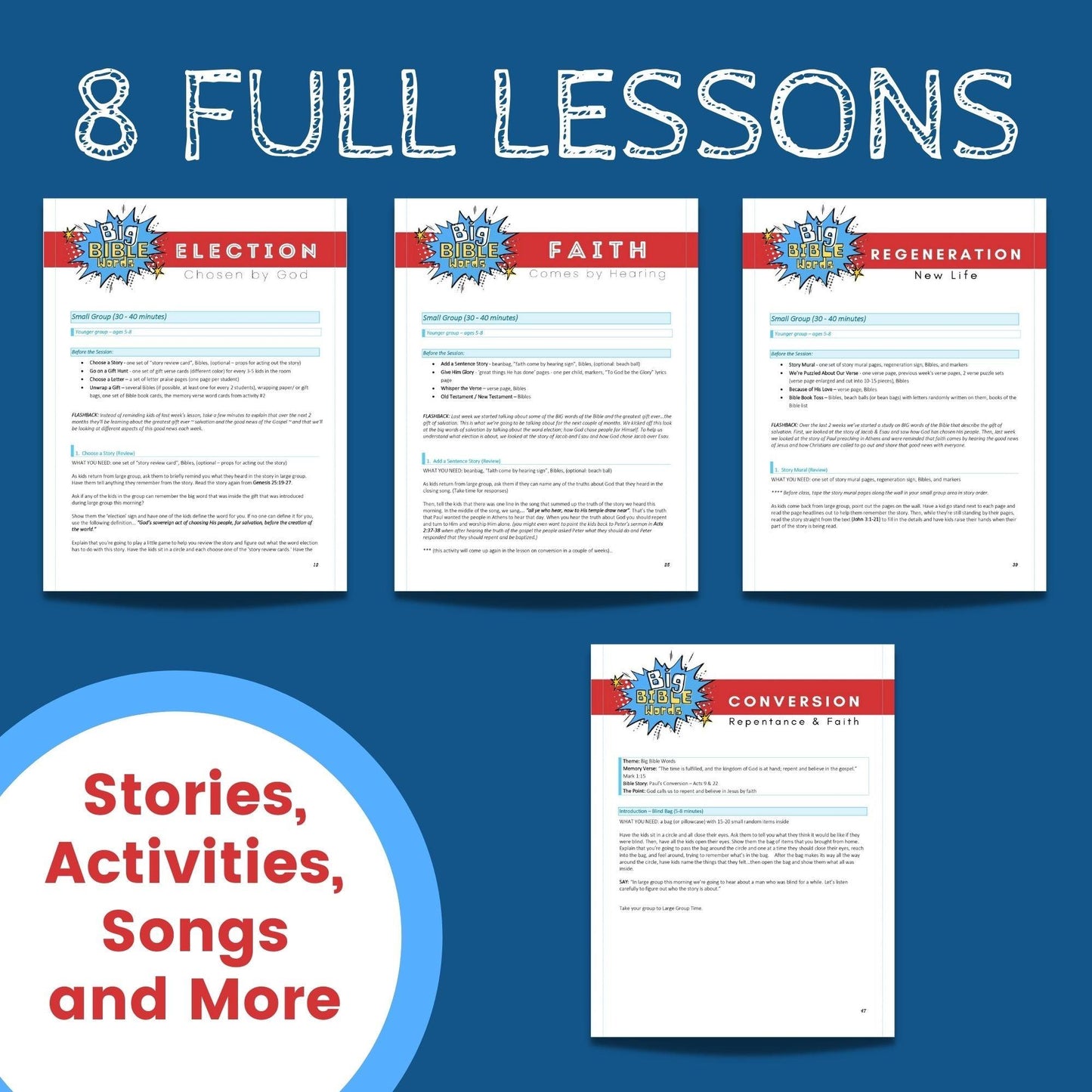 Big Bible Words 8-Week Curriculum on Salvation and Big Words (download only) - Sunday School Store