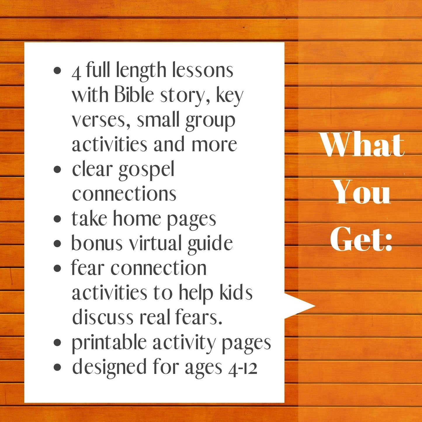 More FAITH Less FEAR: 4-Week Children's Ministry Curriculum (download only) - Sunday School Store