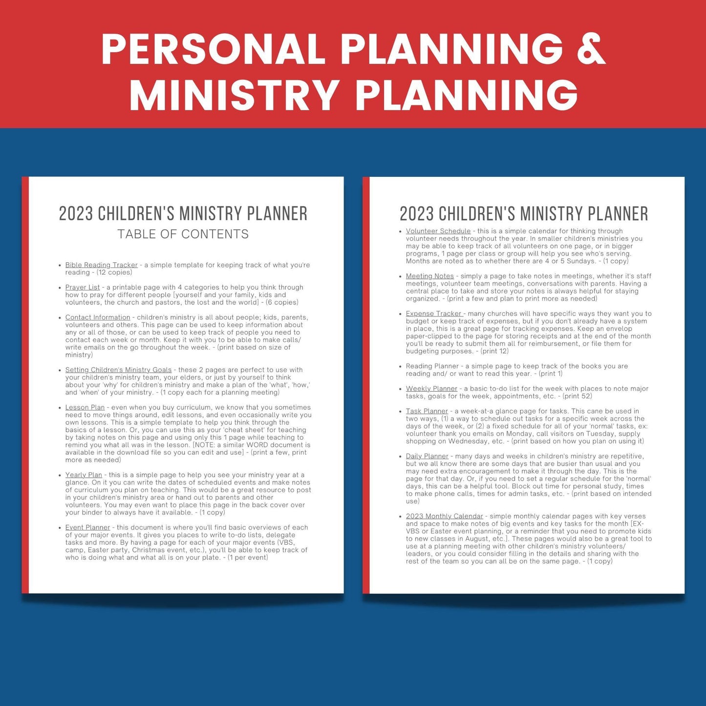 2023 Children's Ministry Planner (download) - Sunday School Store