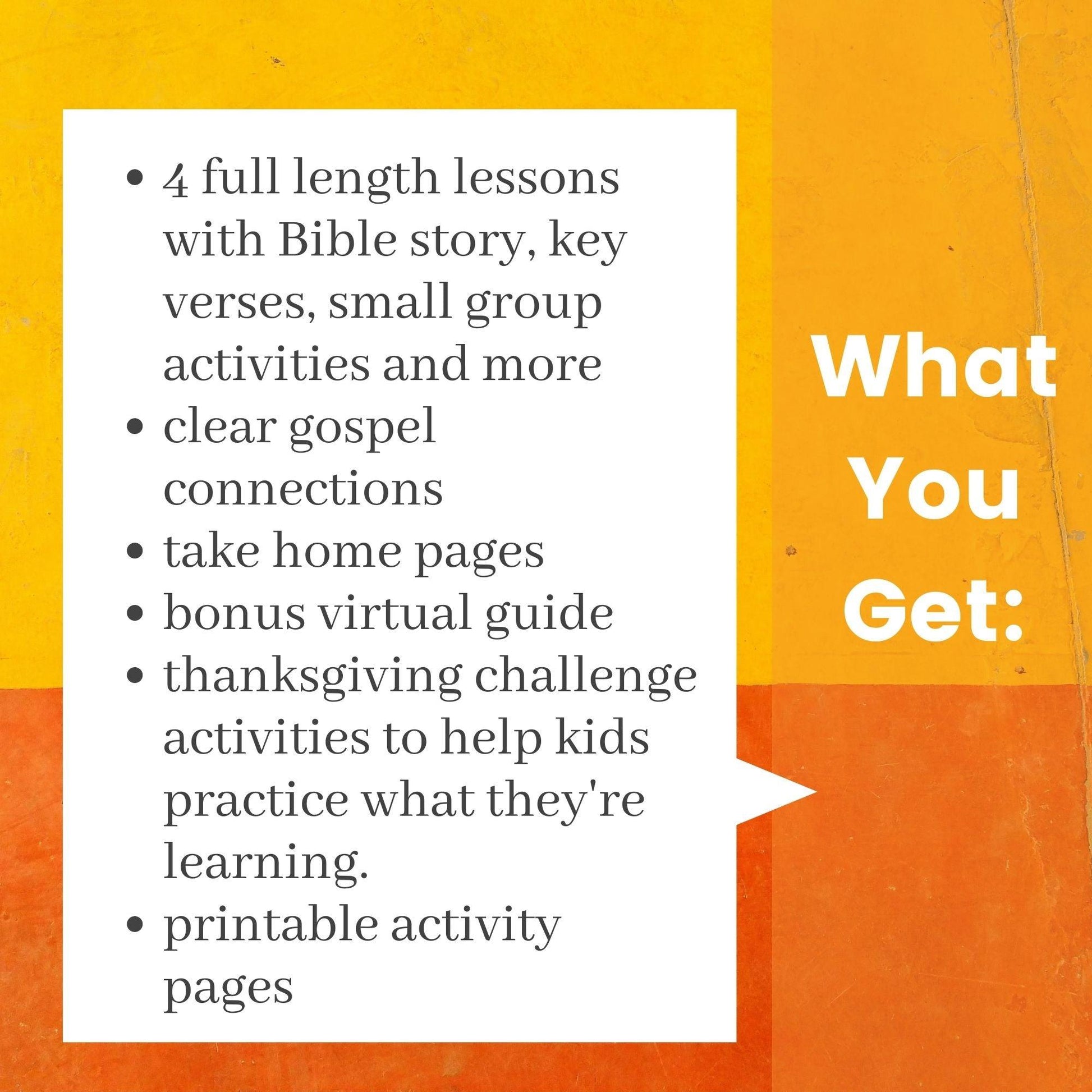 Thankful Still: 4-Week Sunday School Curriculum (download only) - Sunday School Store