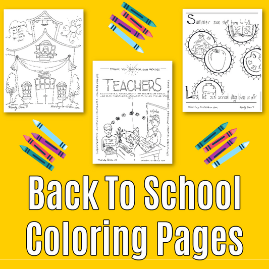 Back To School Coloring Pages (FREE)  download only - Sunday School Store
