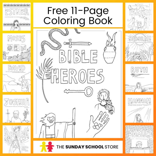 Bible Heroes Coloring Book (Free 11-Page Download) - Sunday School Store