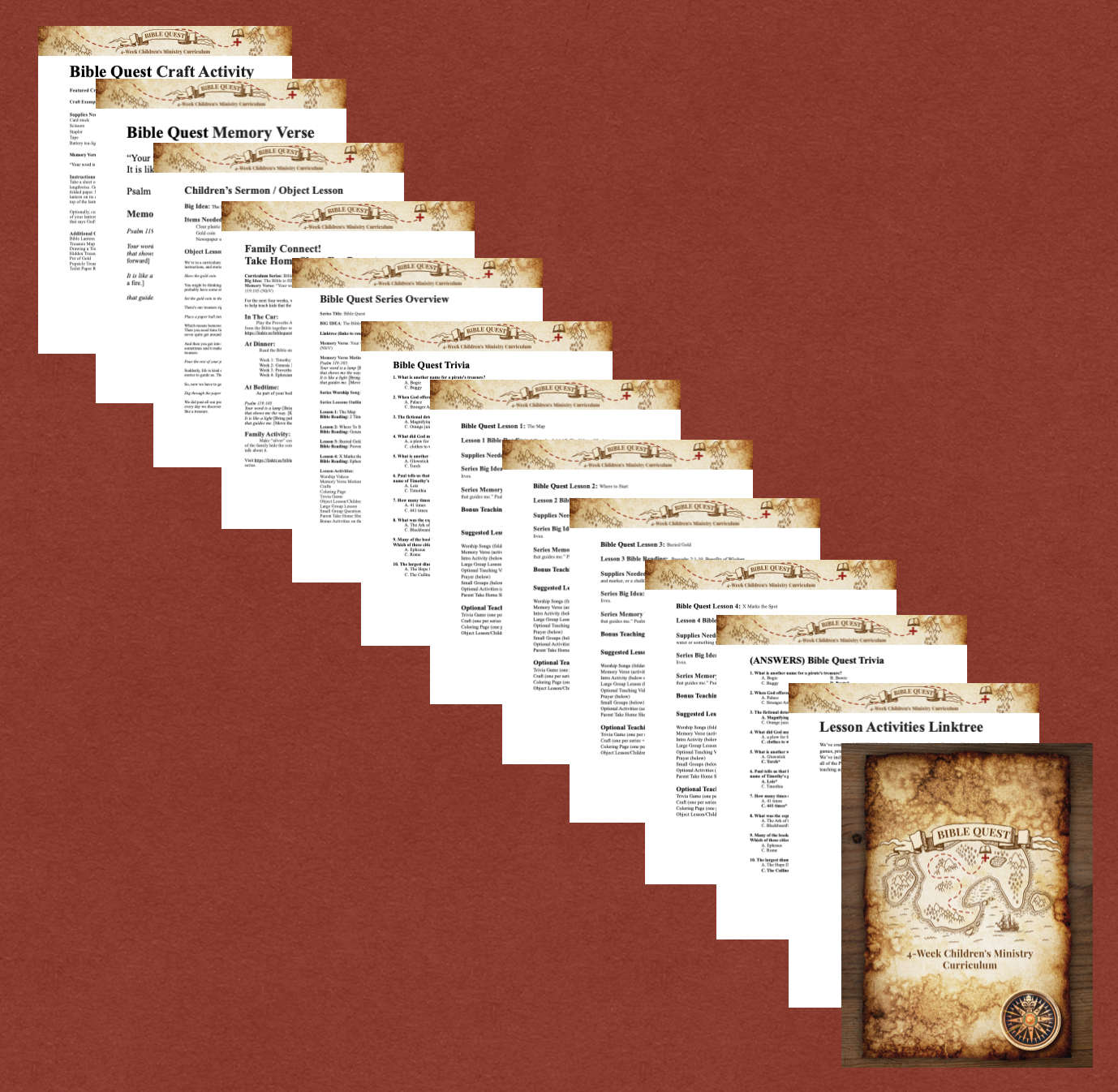 Bible Quest 4-Week Children’s Ministry Curriculum