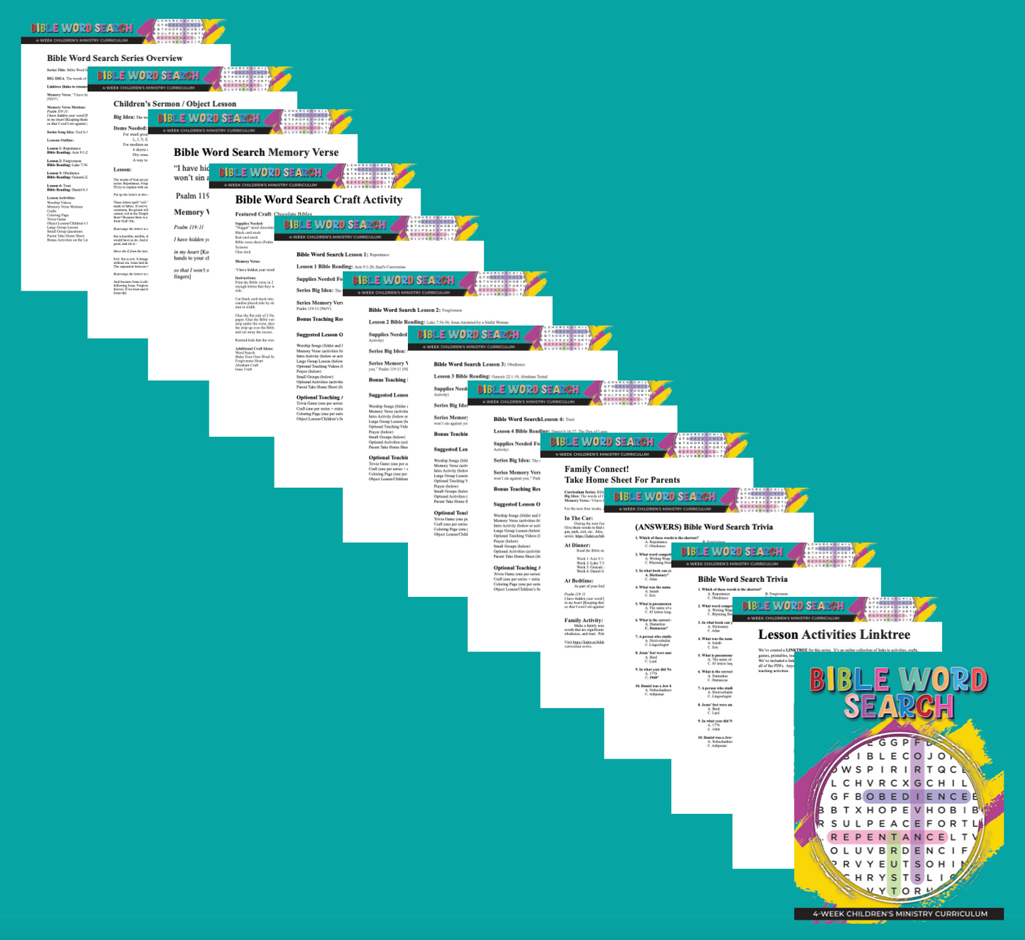 Bible Word Search 4-Week Children’s Ministry Curriculum