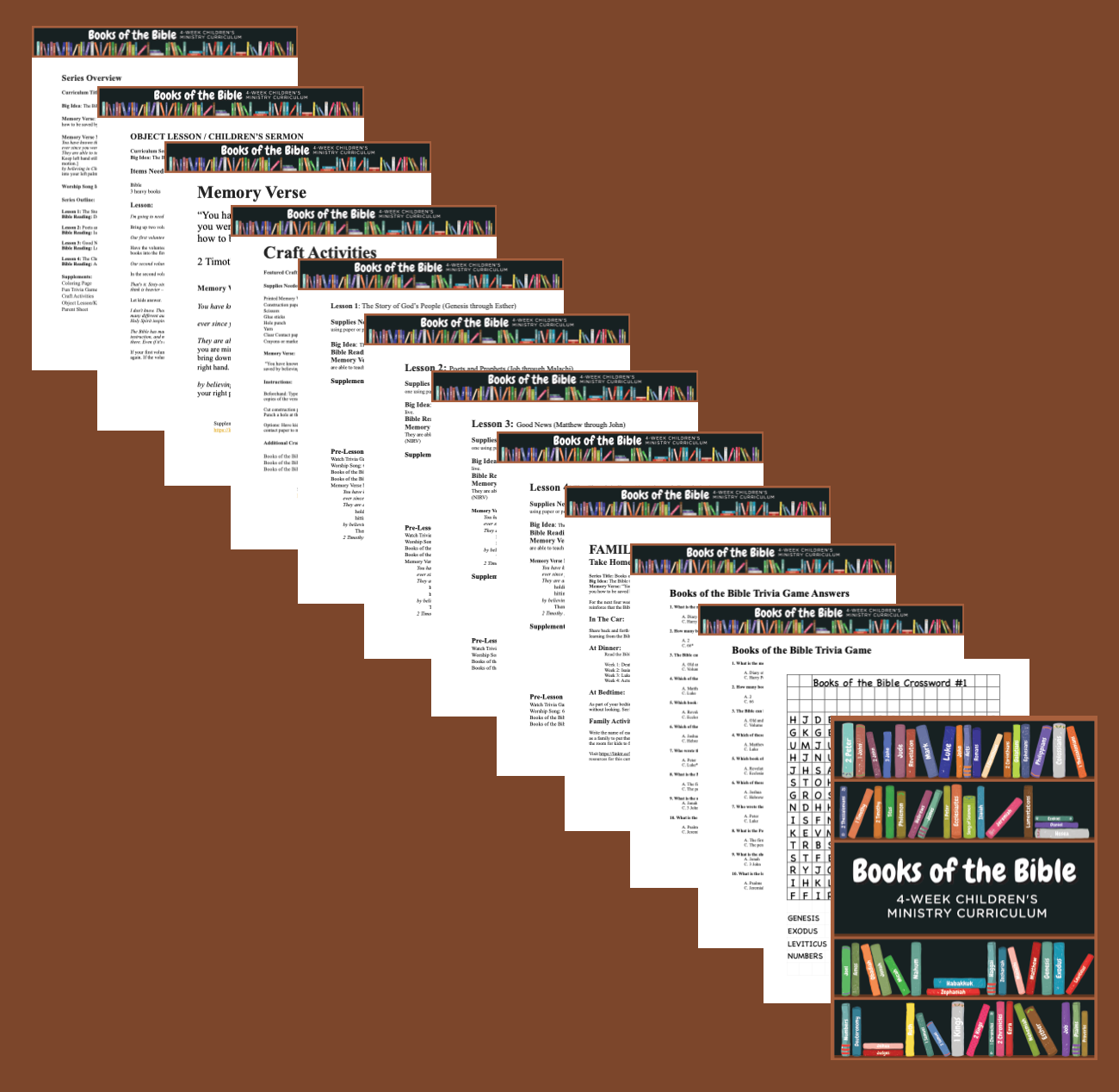 Books of the Bible 4-Week Children’s Ministry Curriculum