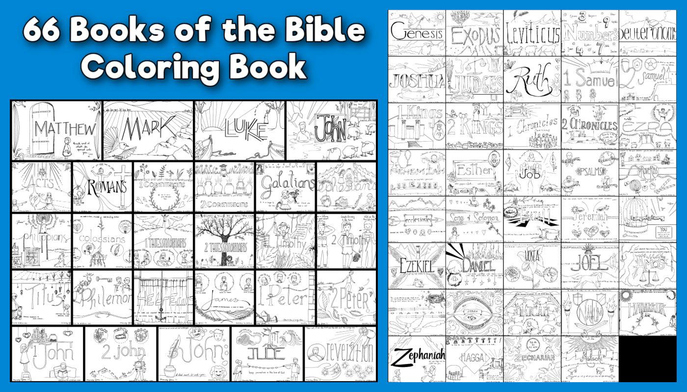Books of the Bible Coloring Book - 66 Pages (download only) - Sunday School Store