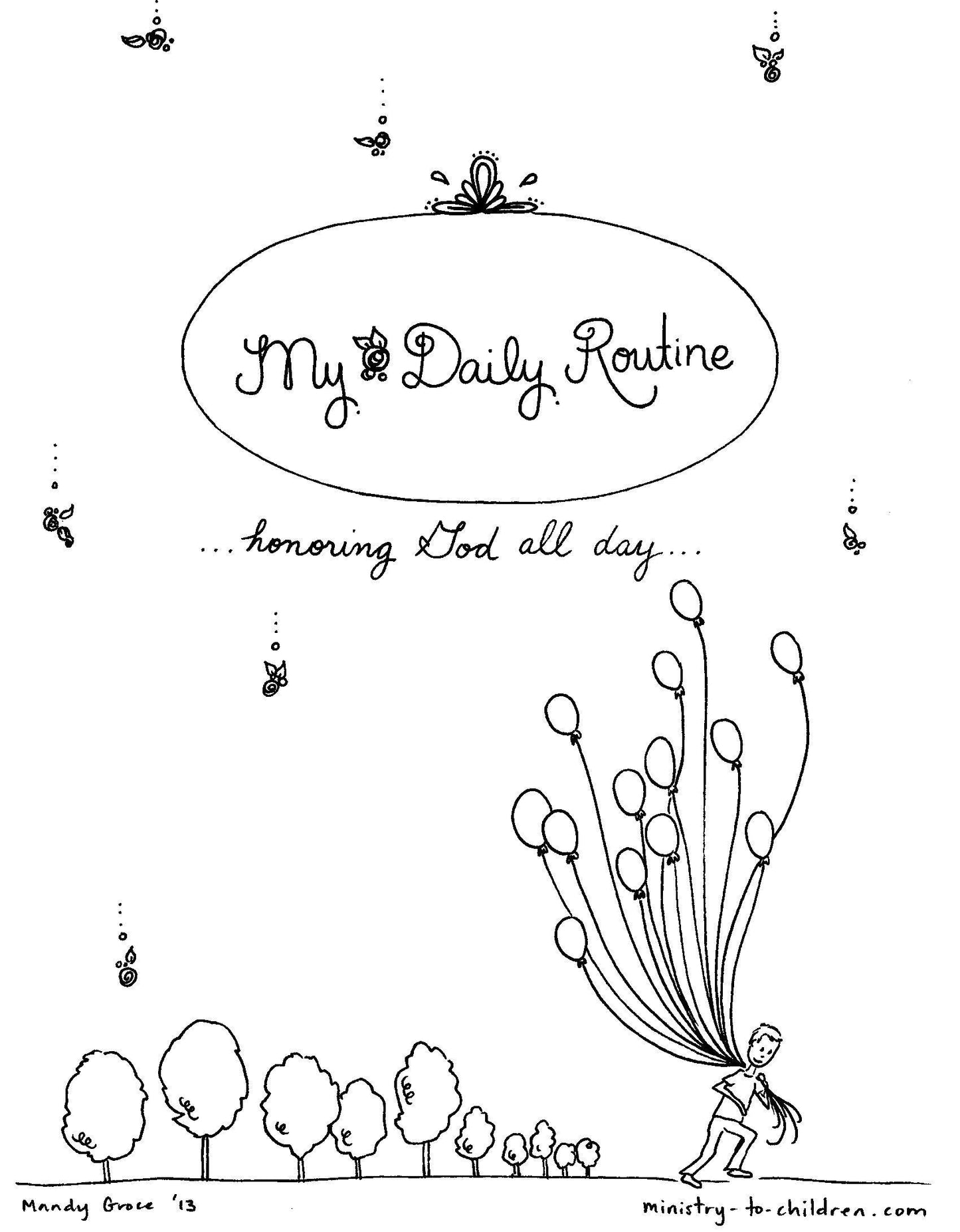 New Year Coloring Pages - Calendar, Seasons, and Daily Routine - 40 Page Download - Sunday School Store