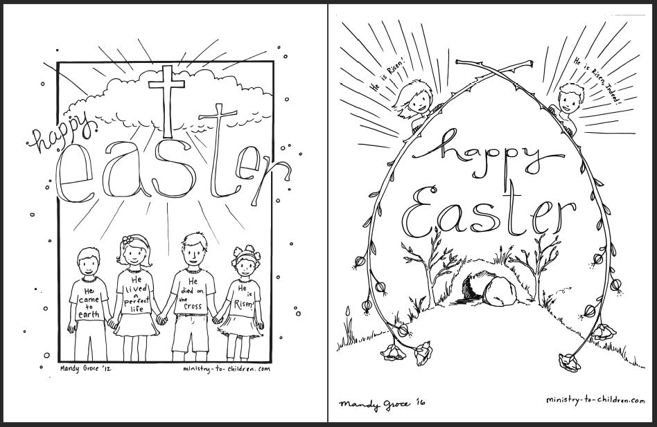 Easter Coloring Page Bundle (Free PDF Download)