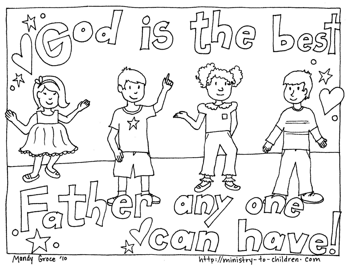 Free Father's Day Coloring Book 7-Pages (download only) - Sunday School Store