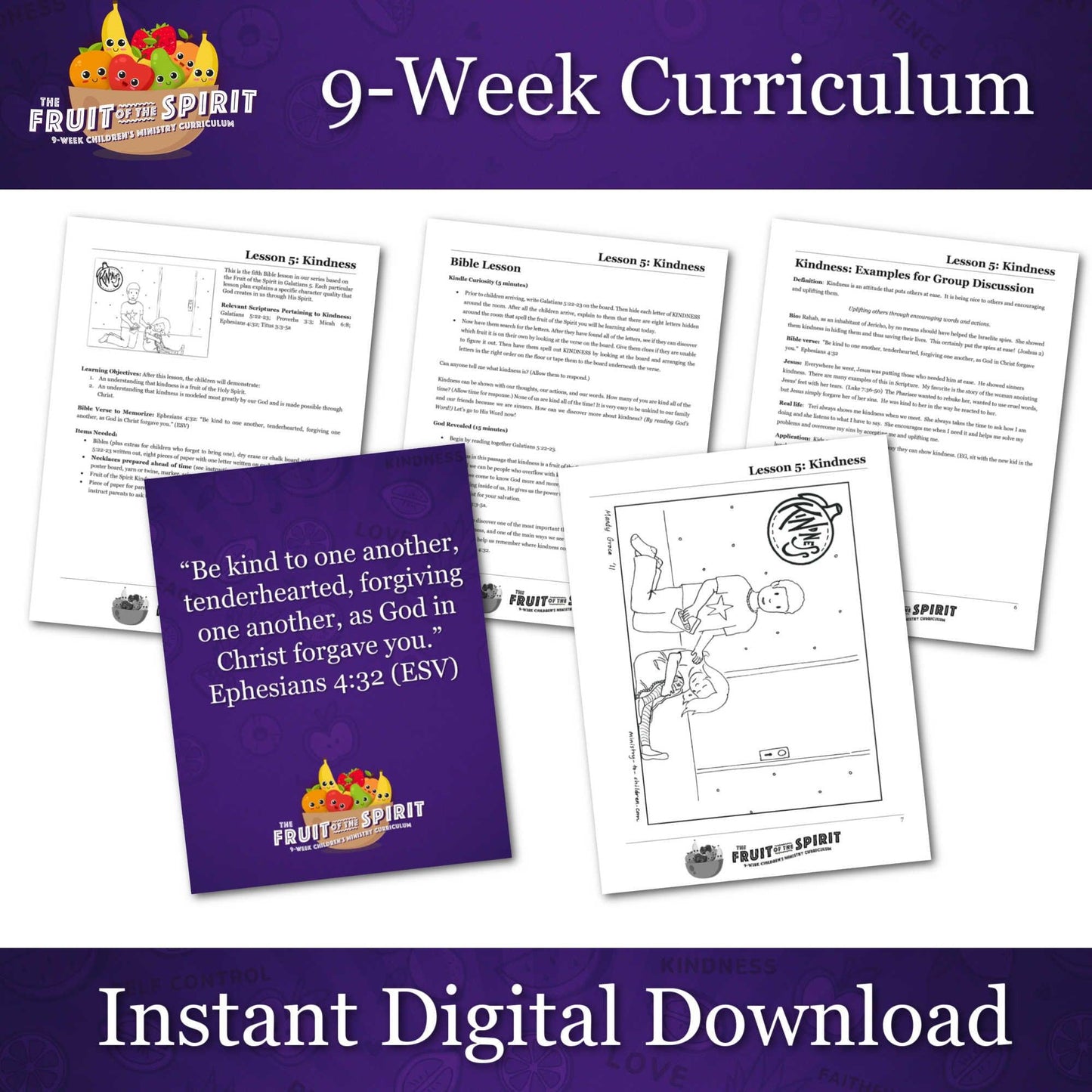 "The Fruit of the Spirit" 9-Lesson Sunday School Curriculum - Sunday School Store
