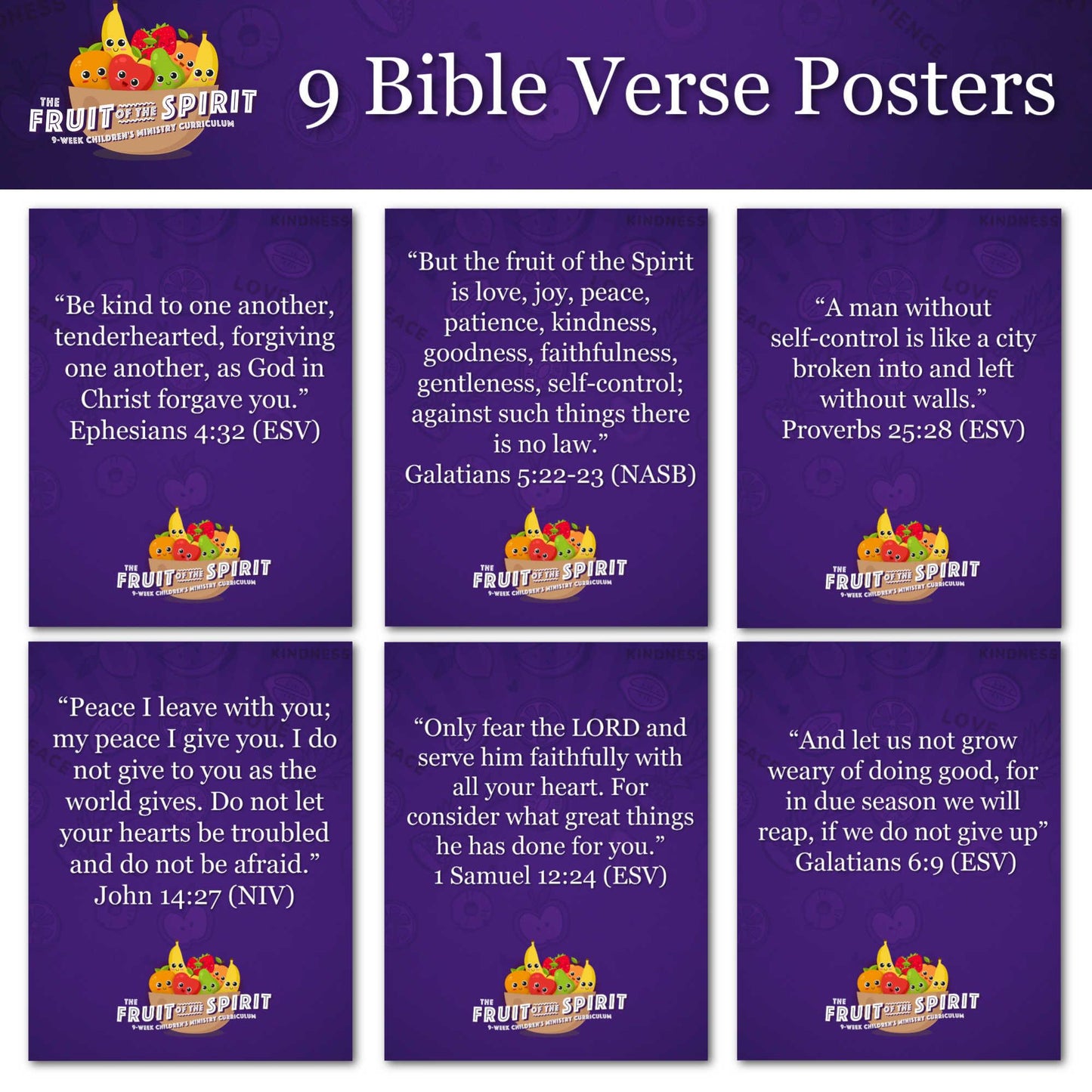 "The Fruit of the Spirit" 9-Lesson Sunday School Curriculum - Sunday School Store