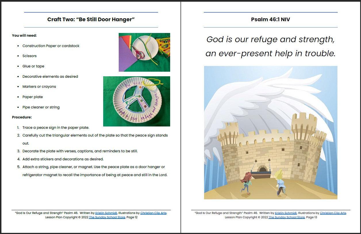 God Is Our Refuge and Strength (Psalm 46:1-11) Printable Bible Lesson & Sunday School Activities - Sunday School Store