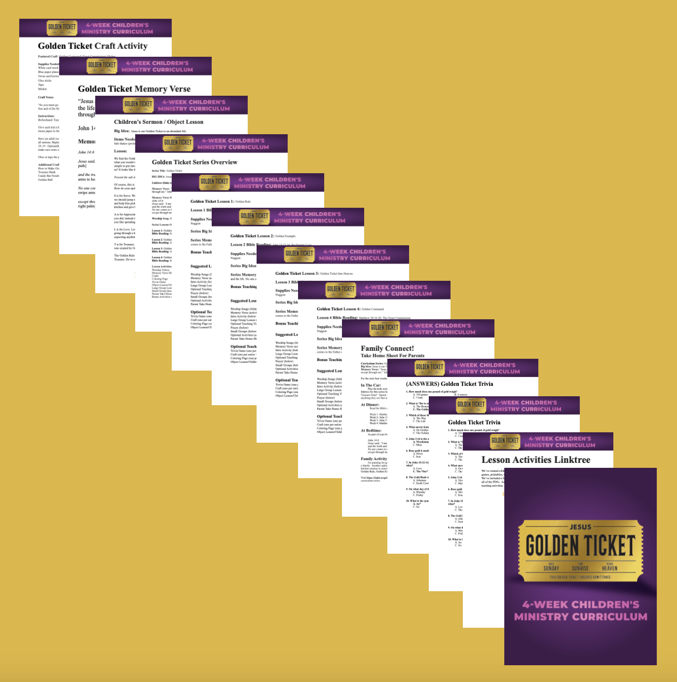 Golden Ticket 4-Week Children’s Ministry Curriculum