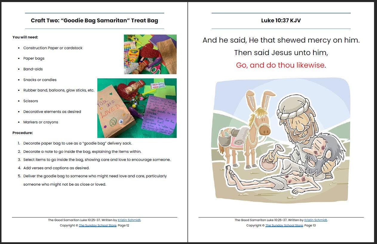The Good Samaritan (Luke 10:25-37) Printable Bible Lesson & Sunday School Activities - Sunday School Store