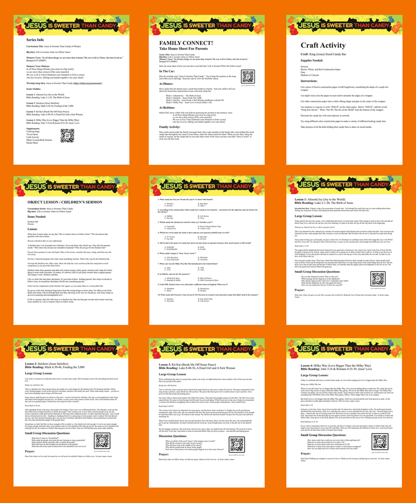 Jesus Is Sweeter Than Candy: 4-Week Children's Ministry Curriculum (downland only) - Sunday School Store