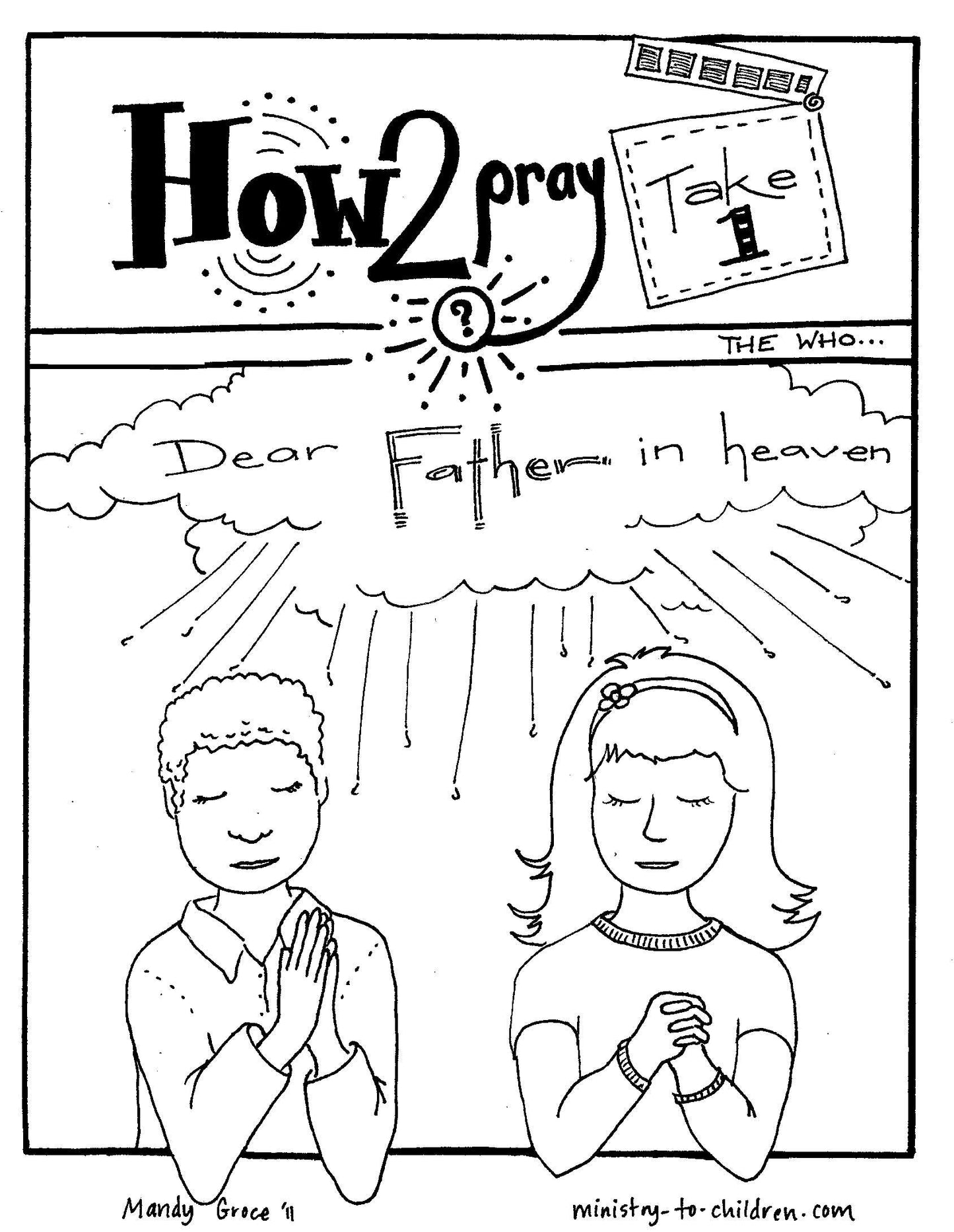 The Lord's Prayer Coloring Book for Kids (FREE) 5 Pages (download only) - Sunday School Store
