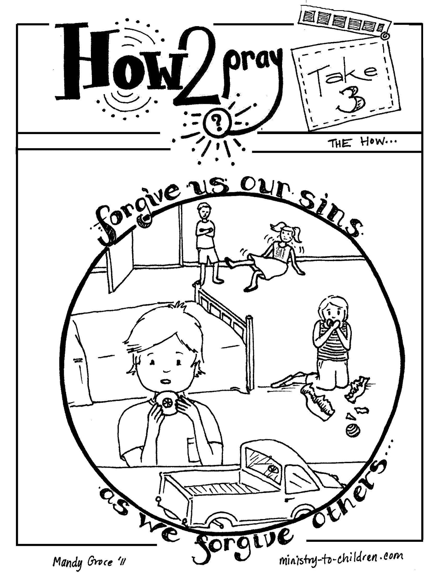The Lord's Prayer Coloring Book for Kids (FREE) 5 Pages (download only) - Sunday School Store